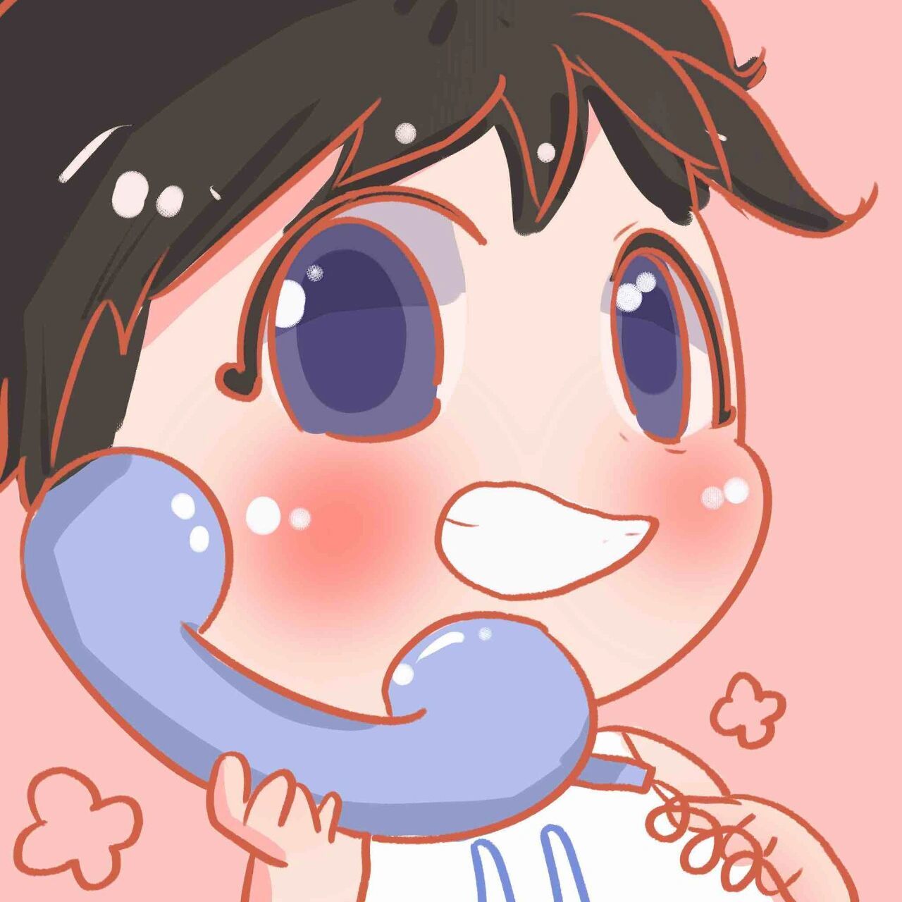 打电话/情侣头像  情头分享