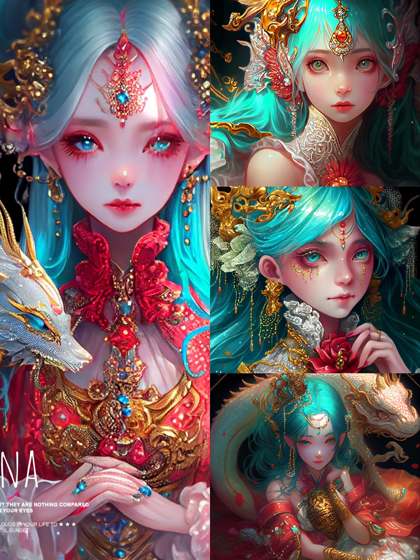 异族——龙女.手绘素材