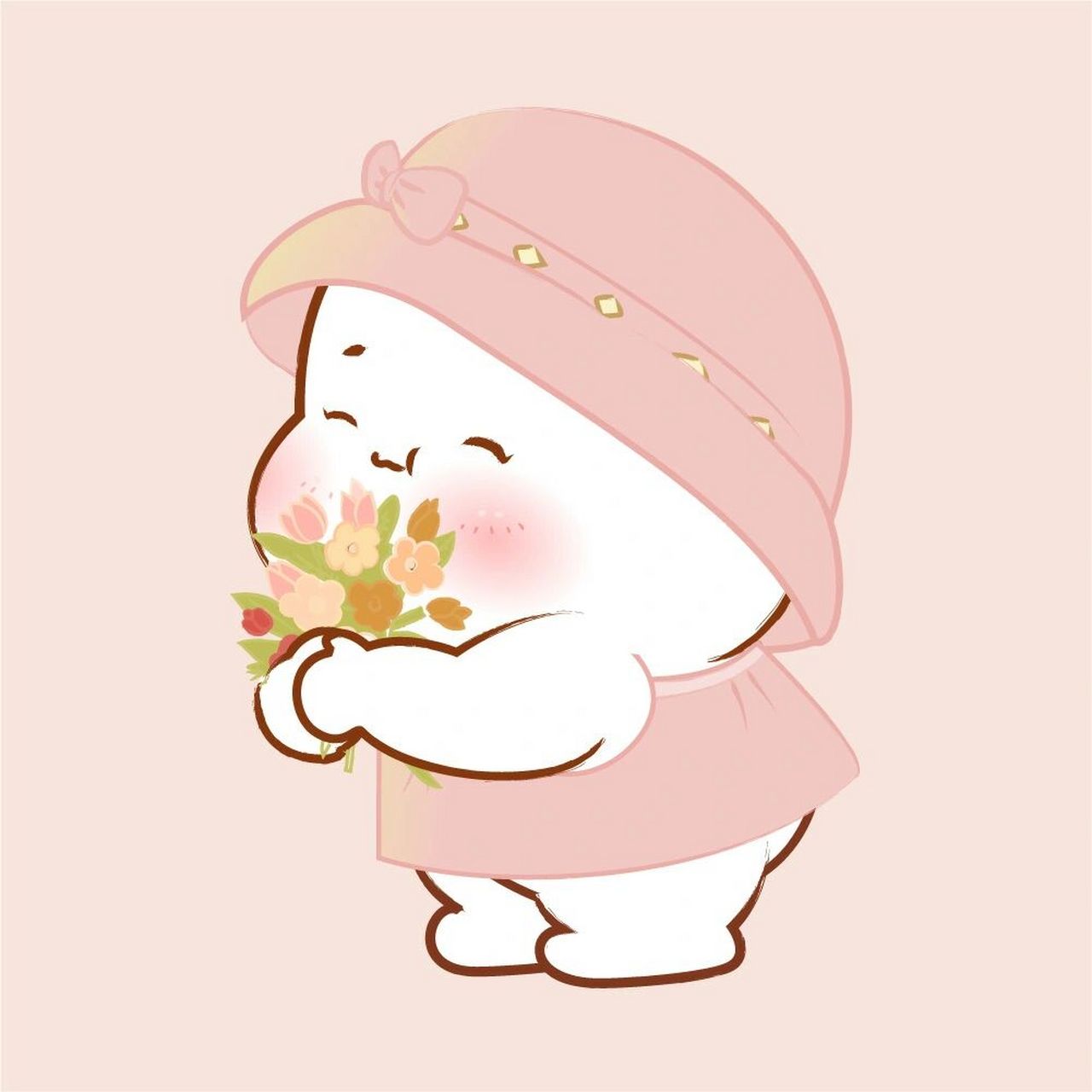 原创情侣头像|给你花花 原创卡通形象:小仓桑和小仓酱|情侣头像