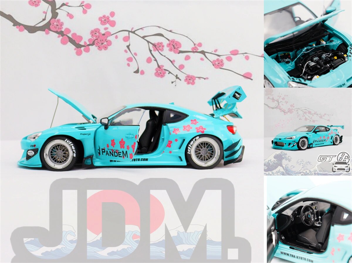 火箭兔 86 樱花涂装 dcn 1:18 火箭兔86 樱花涂装 合金全开模型 震撼