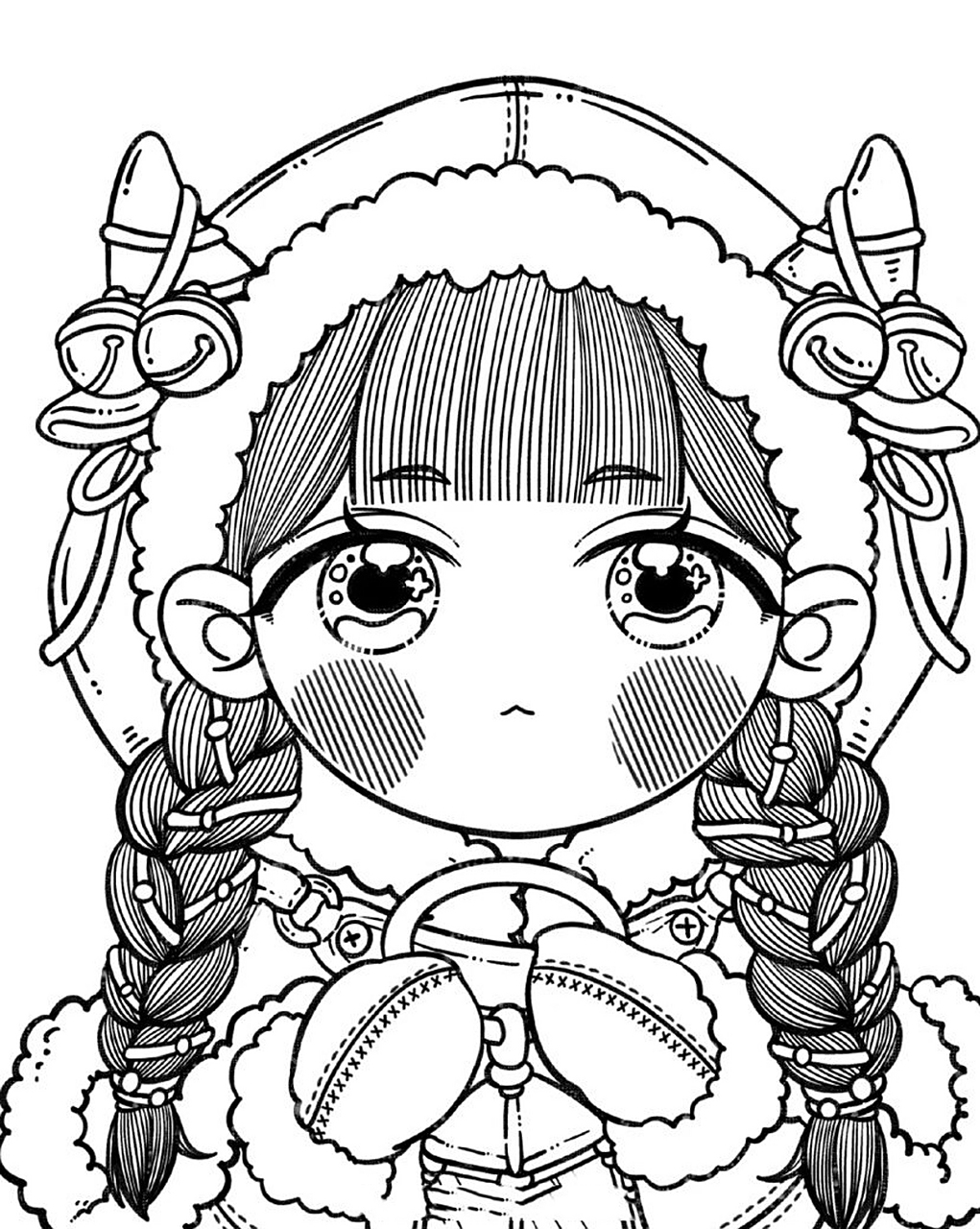 控笔练习黑白线描临摹素材人物篇分享