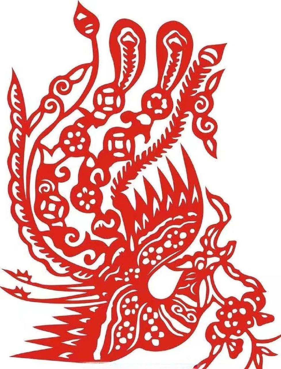 剪纸图案分享之"凤凰" 丹穴之山,有鸟焉,其状如鸡,五采而文,名曰凤皇.