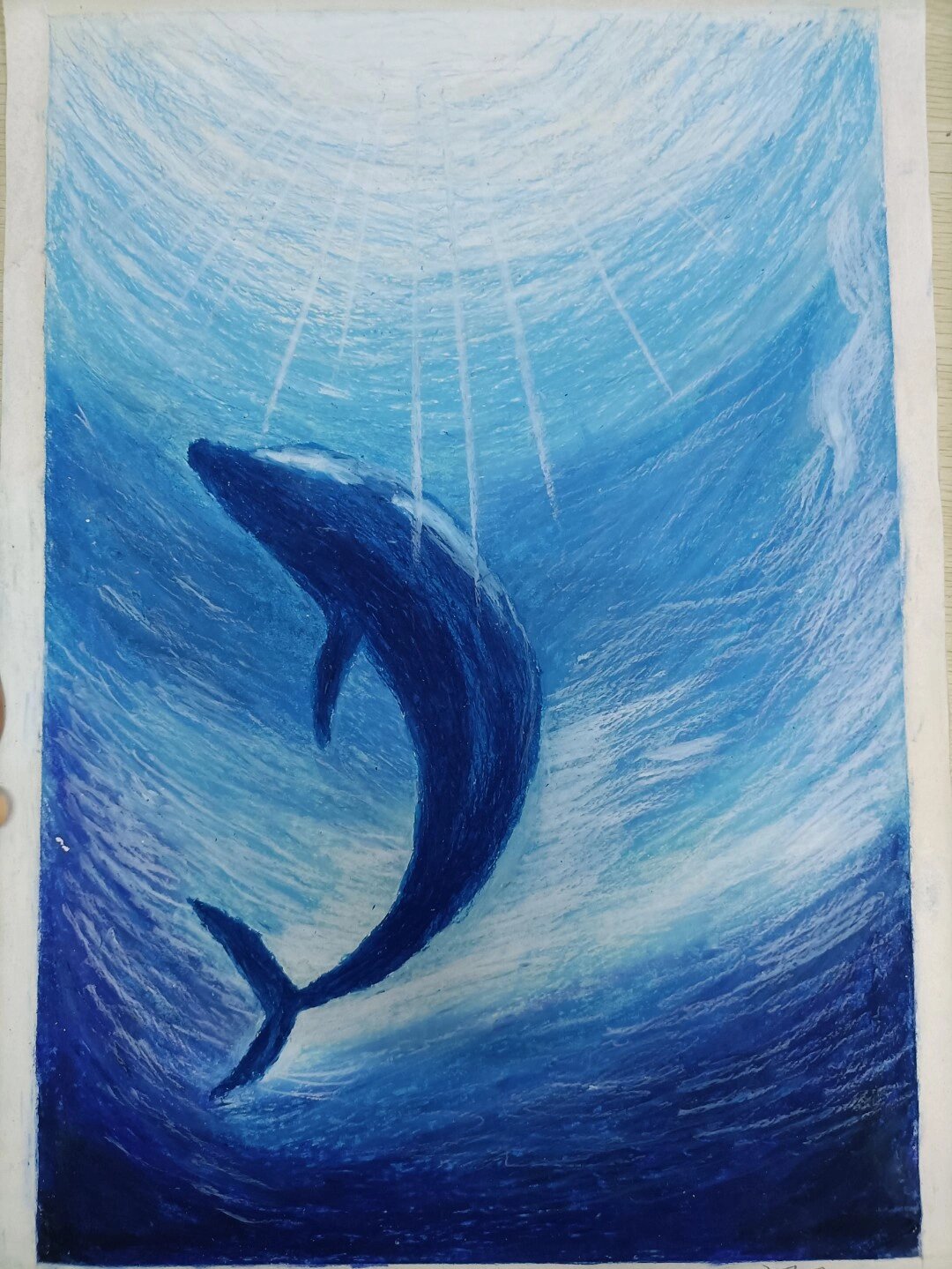 蜡笔画,鲸鱼