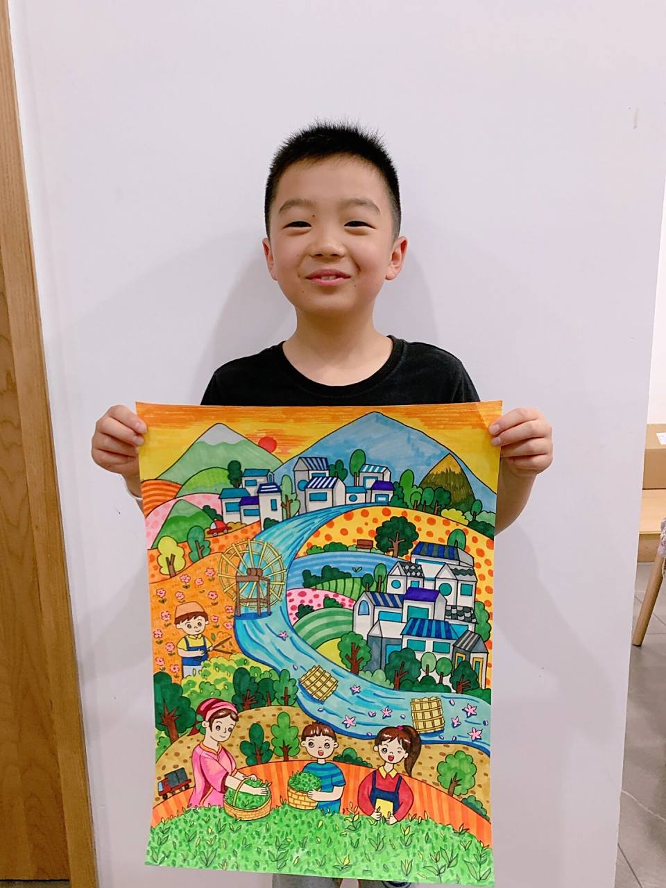 【我爱我的家乡】主题绘画 魅力九华,可爱家乡,我的家乡在九华儿童画