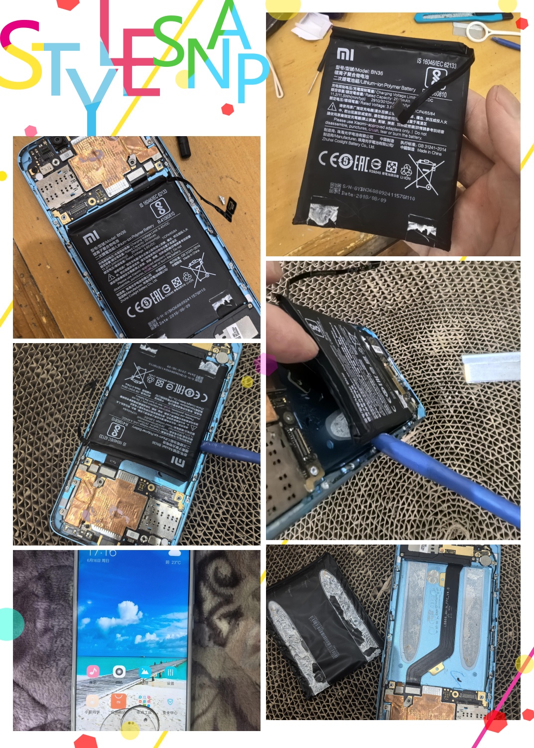 家人们,给小米 6x 换电池真的不难  我这个小米 6x 是 18 年买的,一直