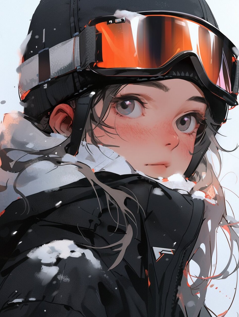 动漫头像 i 滑雪女孩