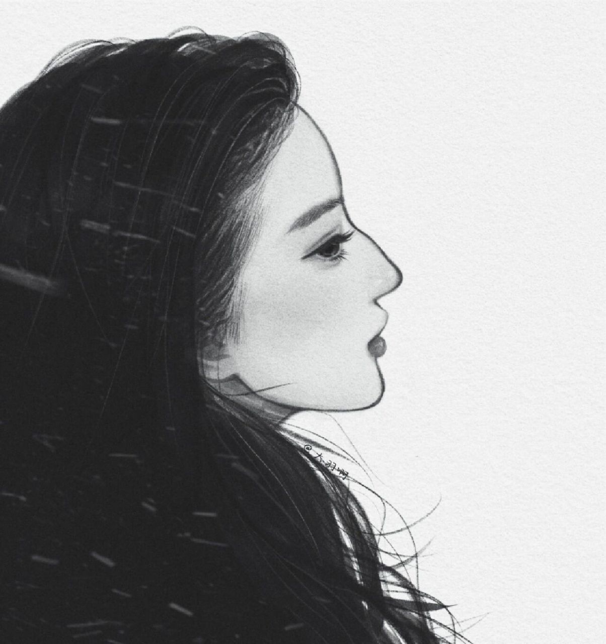 手绘头像 | 刘亦菲 看看是谁还没看许红豆