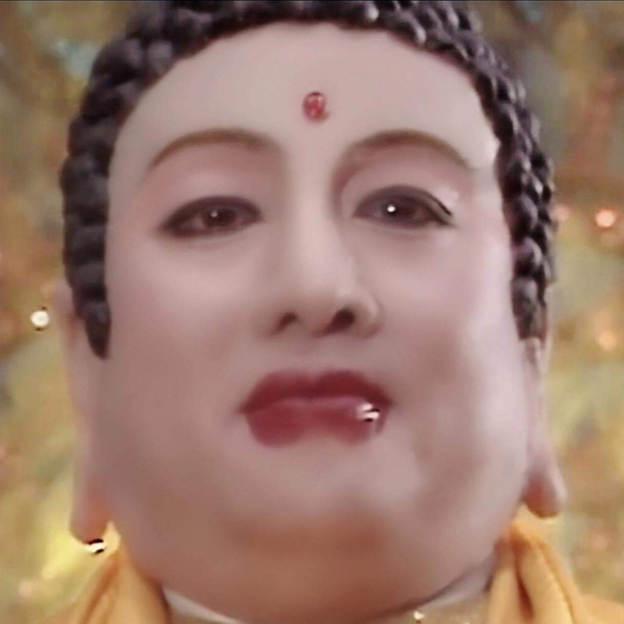 如来佛祖头像 美颜前vs美颜后