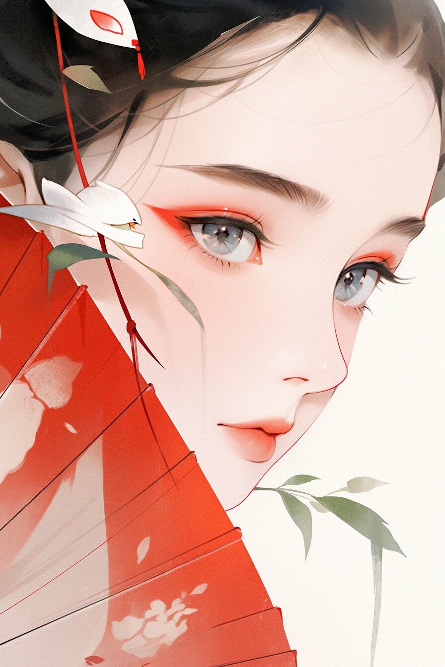 古风美人|半面妆