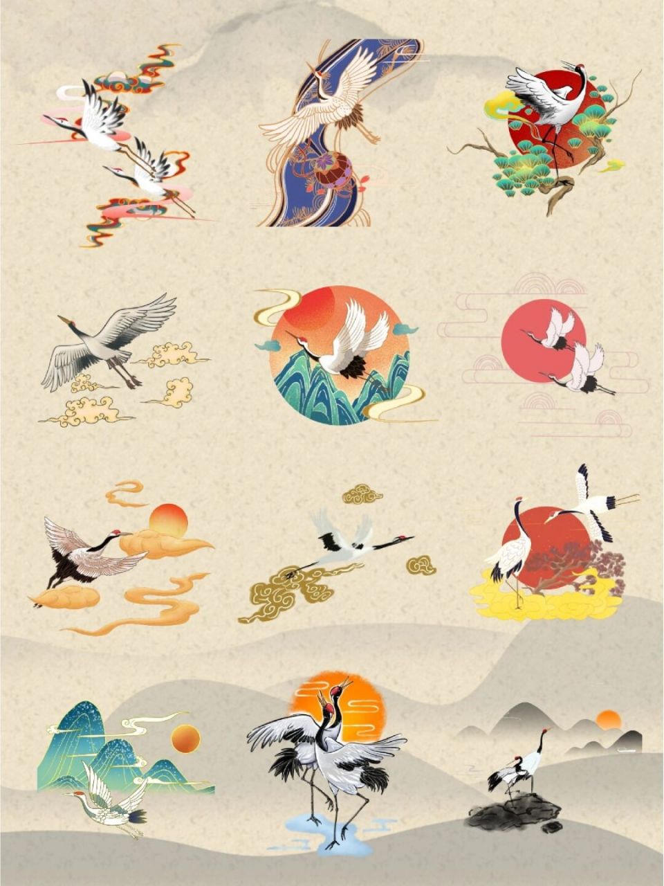 97素材库|国风仙鹤免抠png素材合集② 92鹤也,仙风道骨92 92