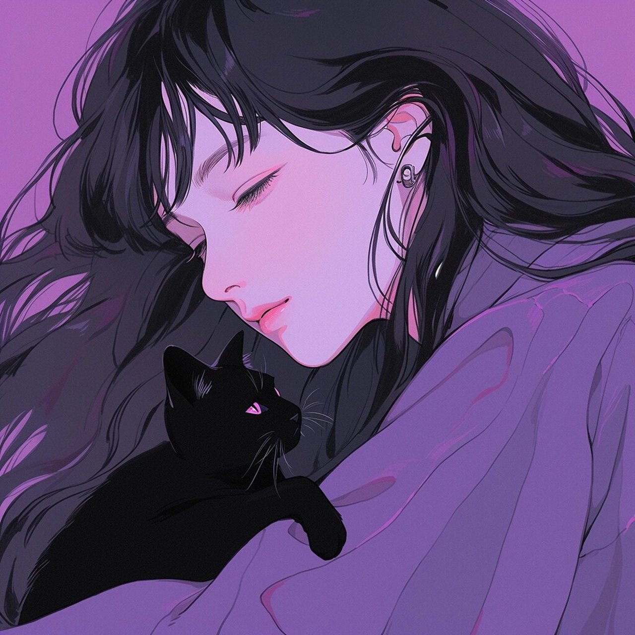 女生头像|神秘黑与高贵紫绝配