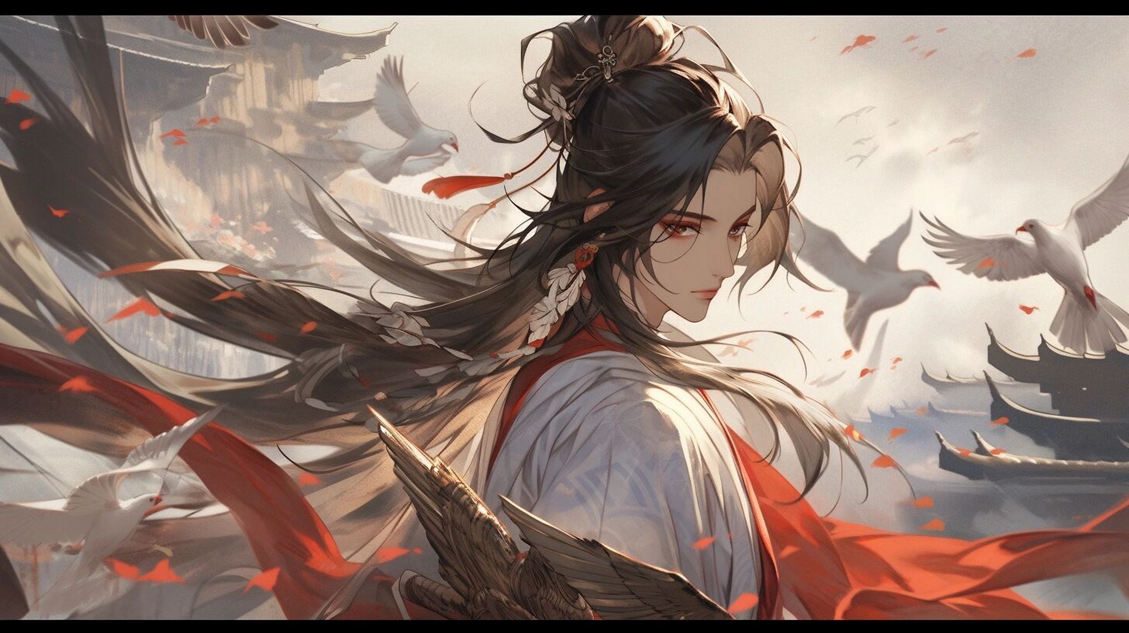 ai绘画/天官赐福 太子悦神图