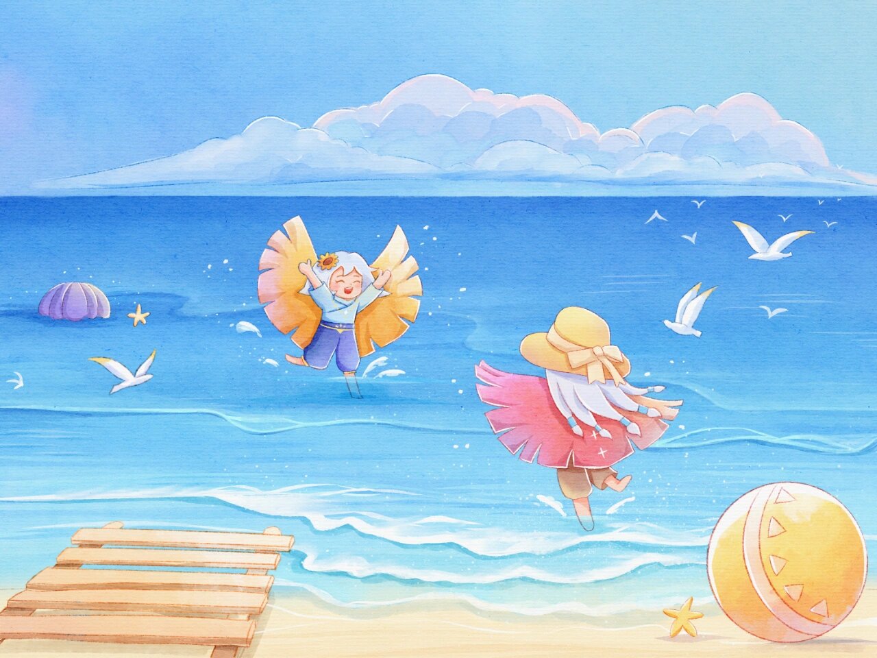 sky光遇插画合集 | 水彩风景速涂