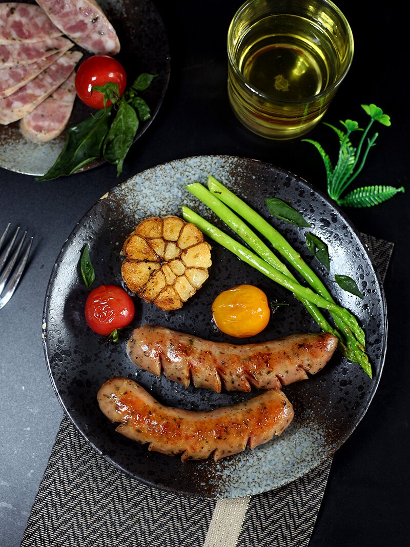 干煎罗勒叶香肠