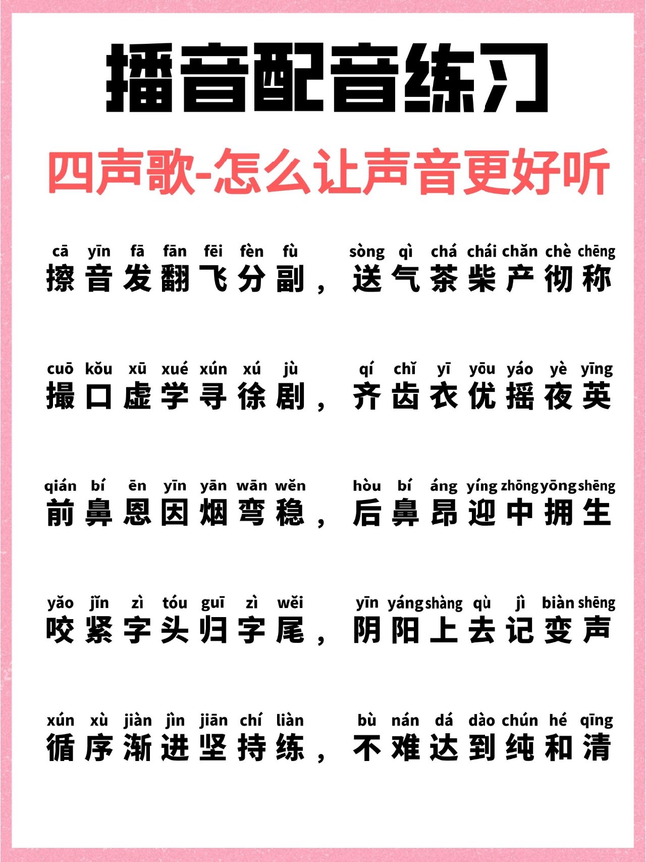 播音配音练习,如何做到字正腔圆,声音好听