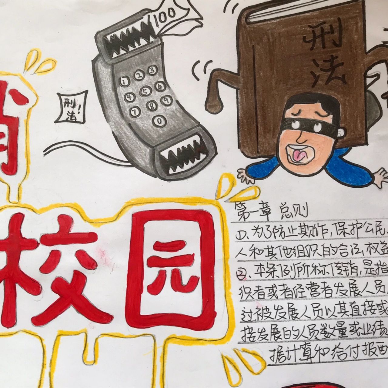 抵制传销 净化校园主题手抄报