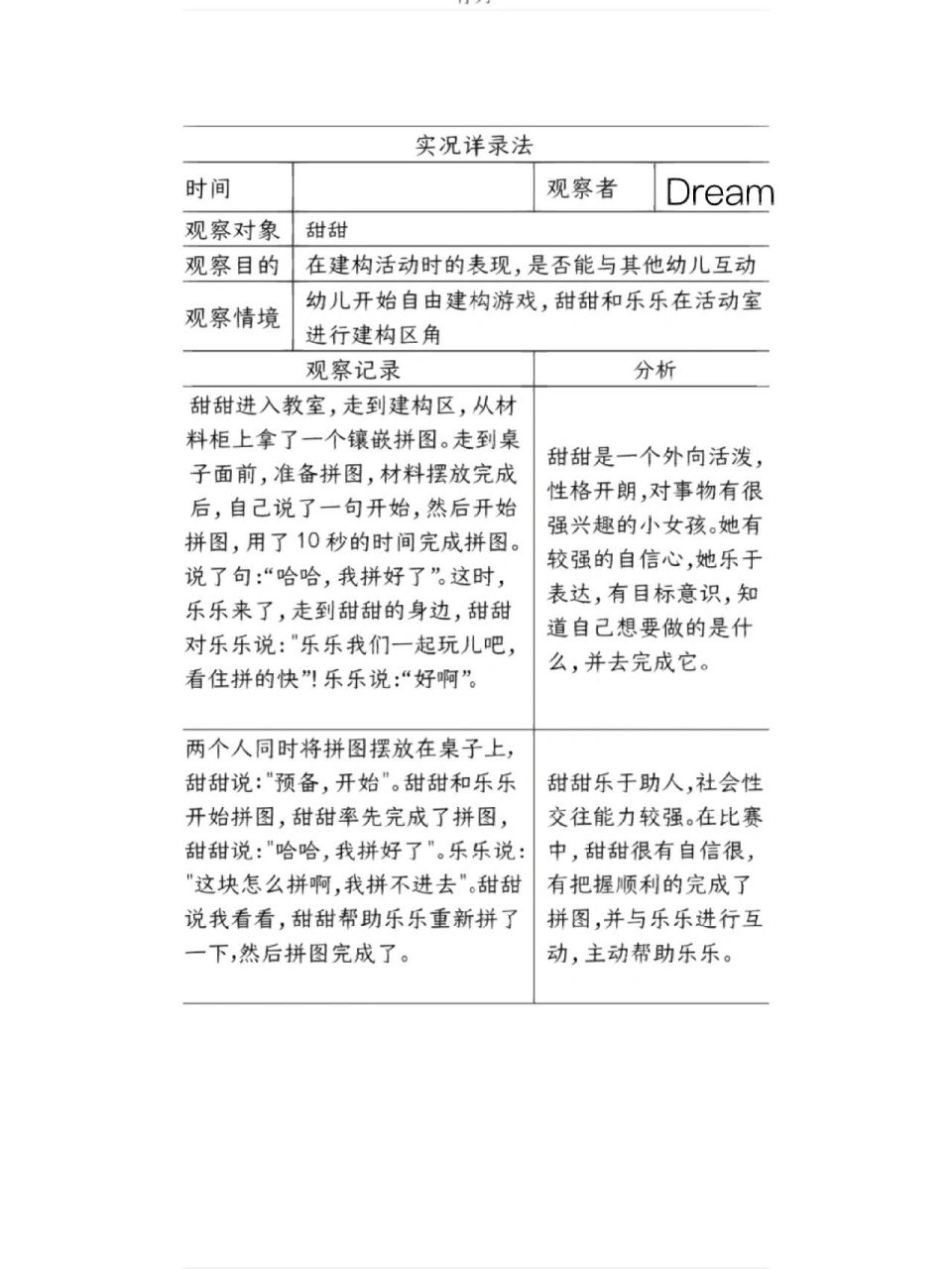 小班建构区观察记录20篇(小班建构区观察记录20篇怎么写)