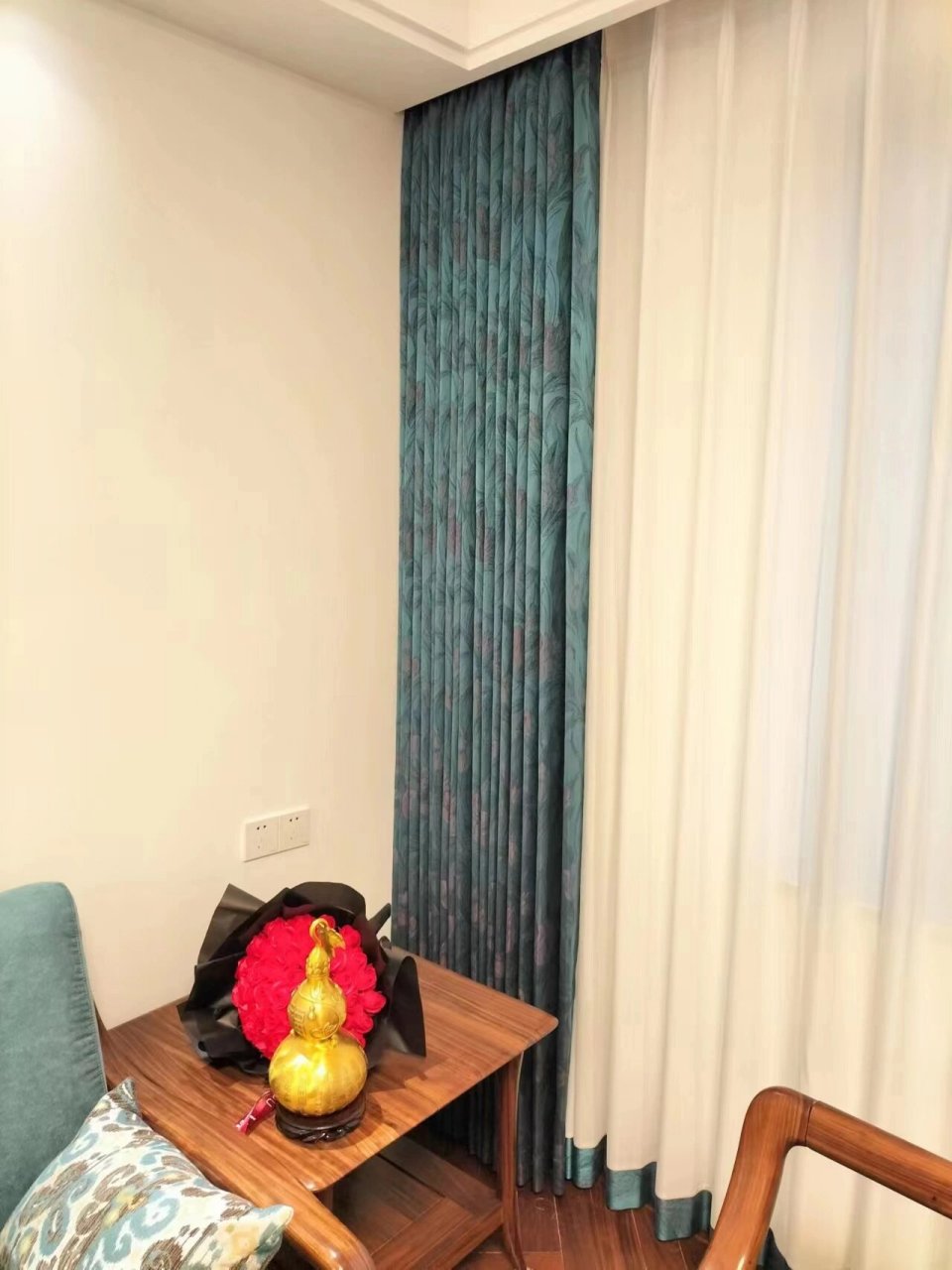 玉兰窗帘高端系列 玉兰窗帘高端系列,黛蓝6 柚子