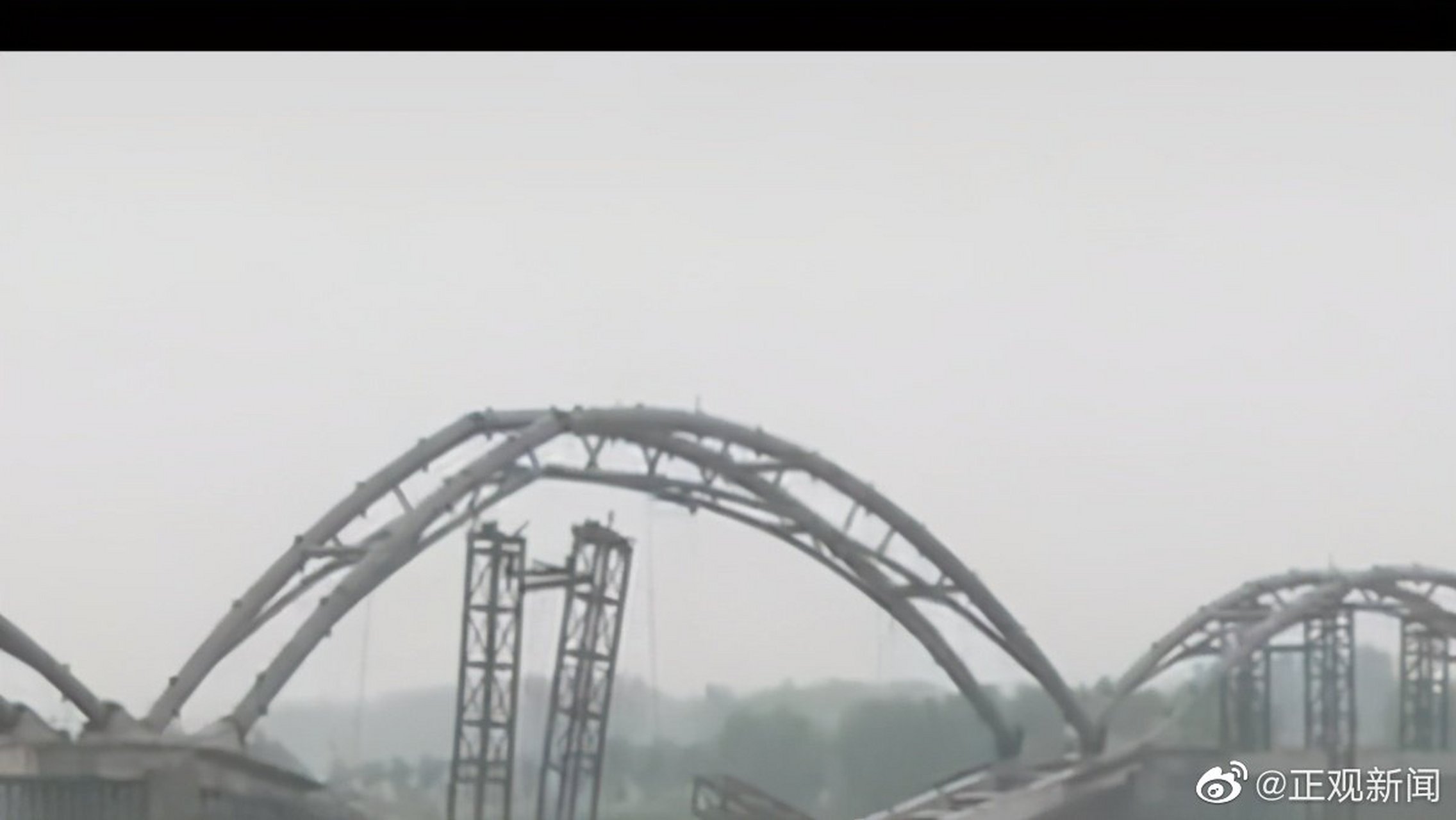 无人员伤亡】4月25日,网传河南洛阳市宜阳灵山一在建大桥坍塌
