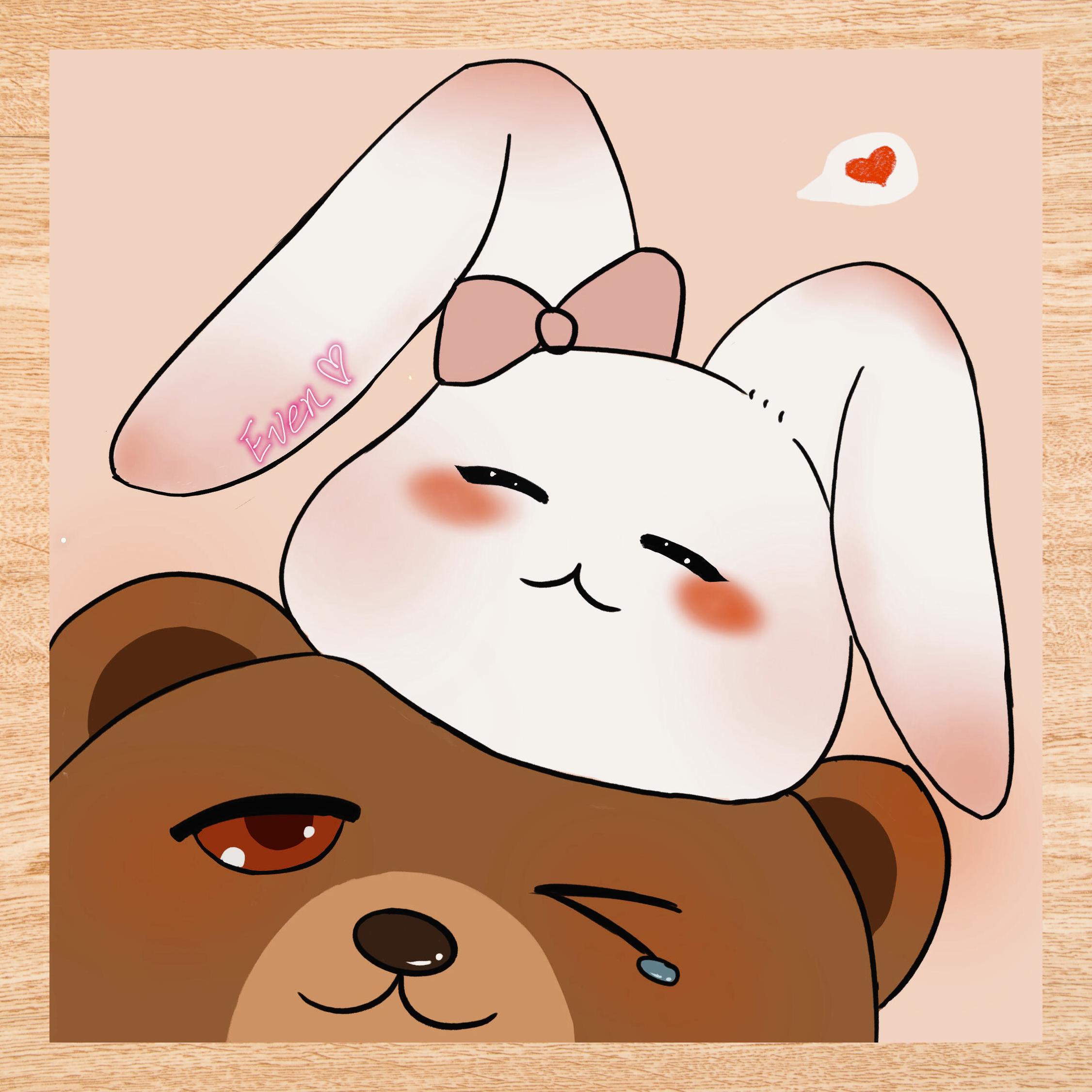 超可爱的小兔子和小熊