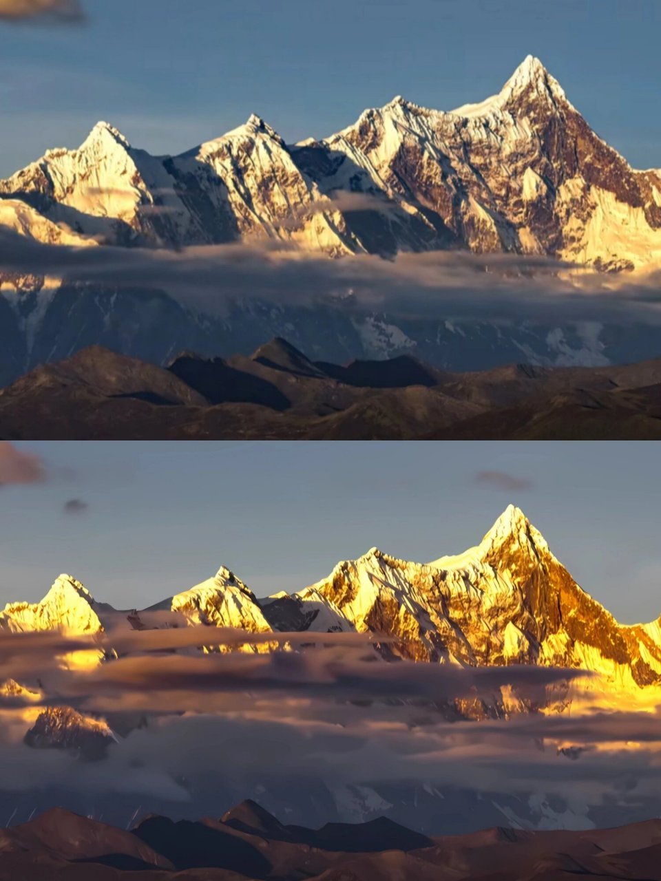 日照金山,拉萨最美的地方在林芝!