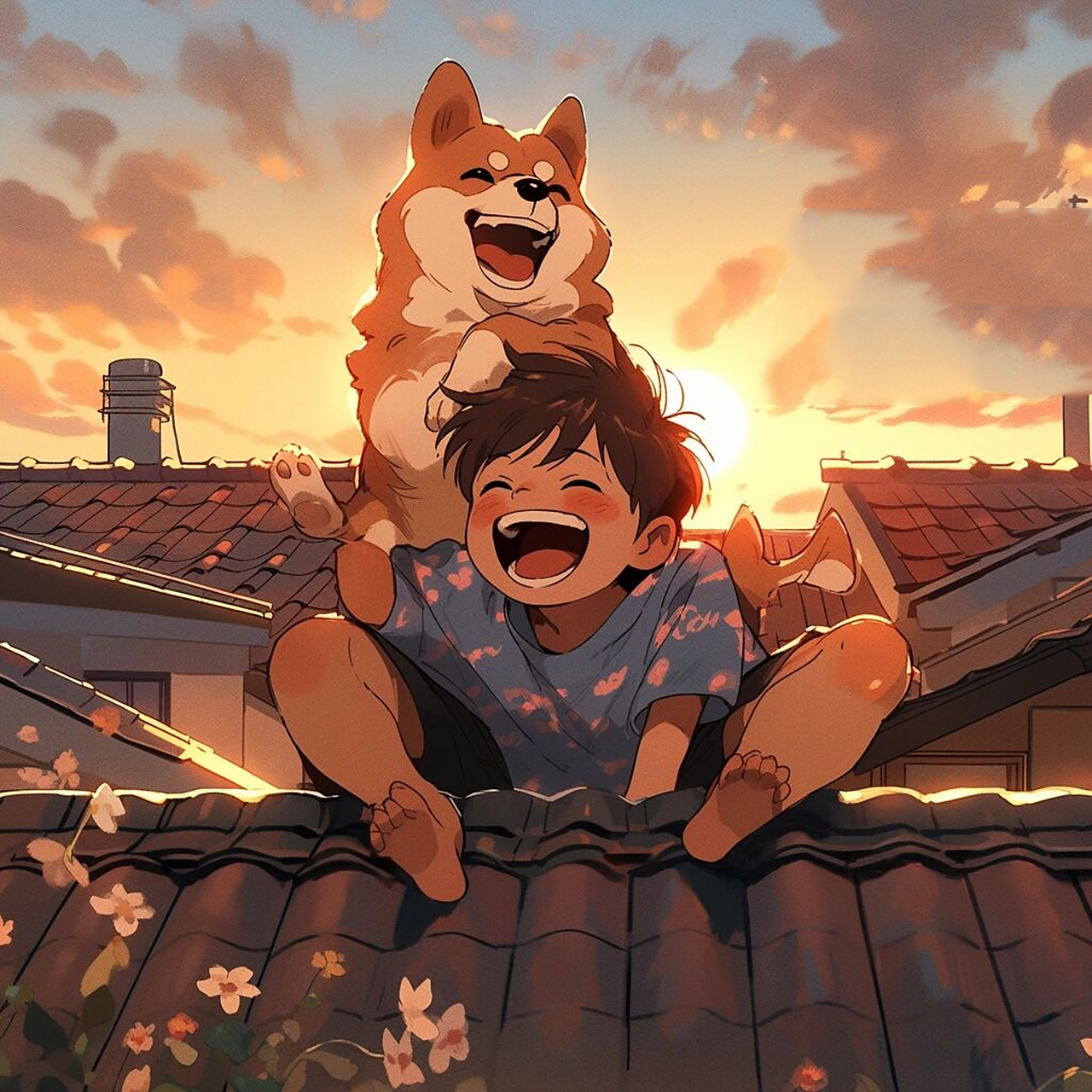 男孩和狗狗98丨治愈系漫画丨男生头像