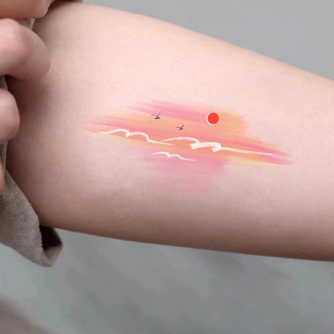 tattoo·夕阳落日|风景落日纹身 夕阳·海边·落日·海鸥