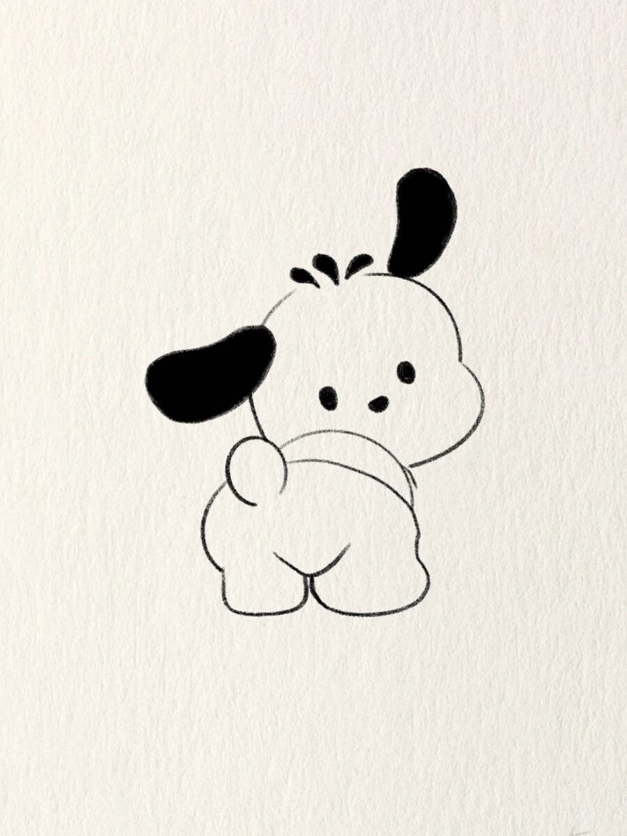 简笔画教程—撅屁股狗