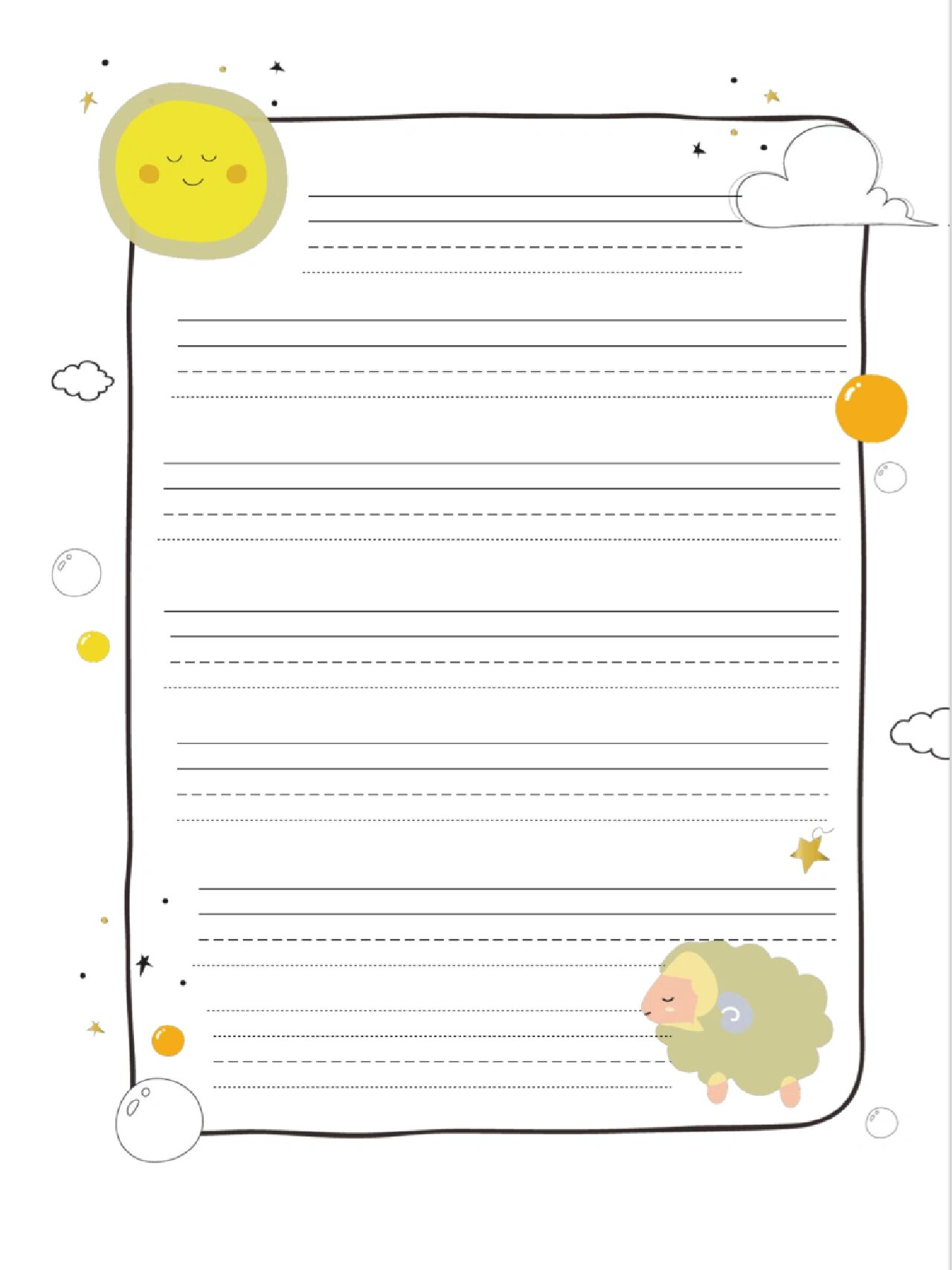 英文书写纸|四线三格