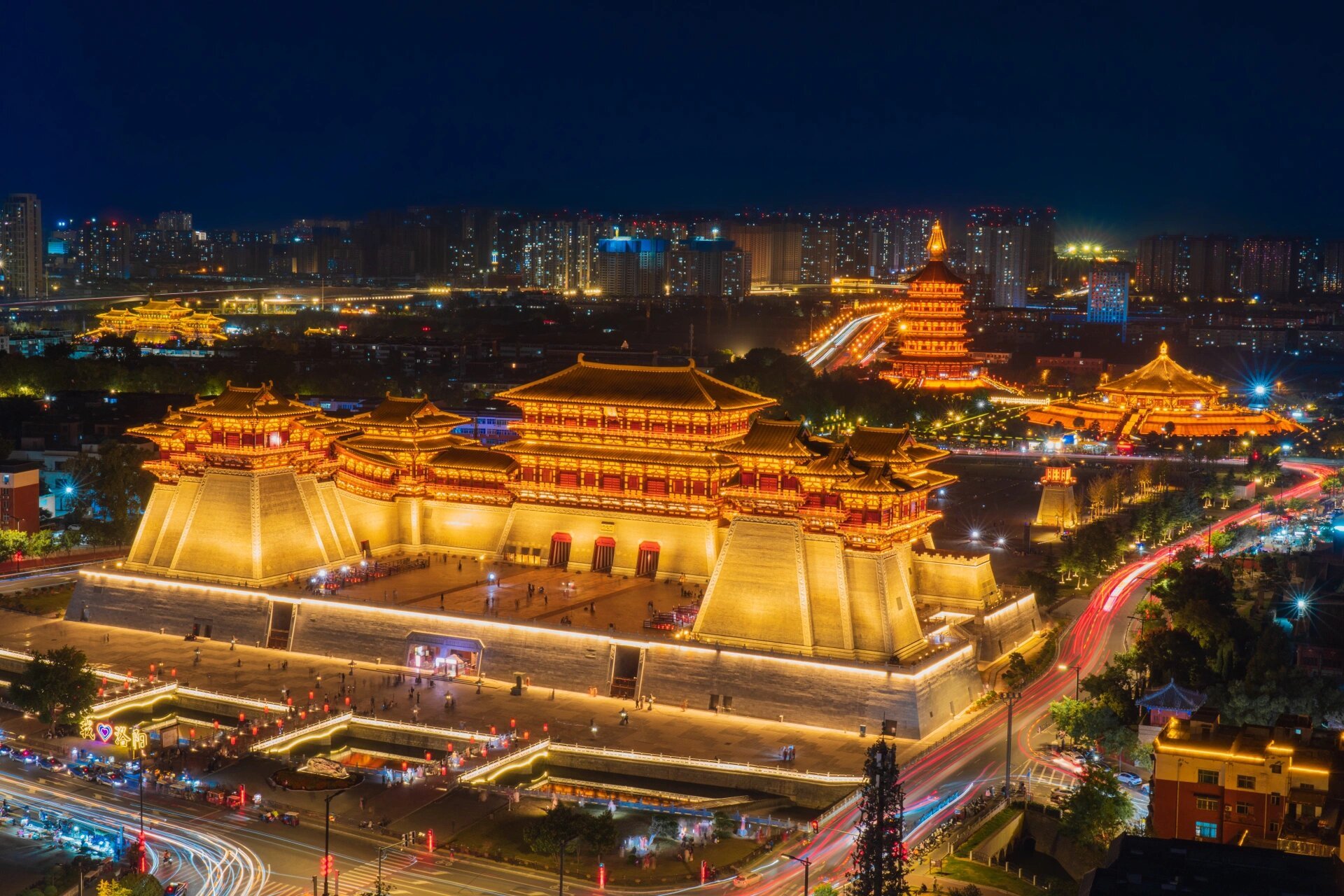 洛阳应天门夜景 机位就不分享啦,真的是太美了