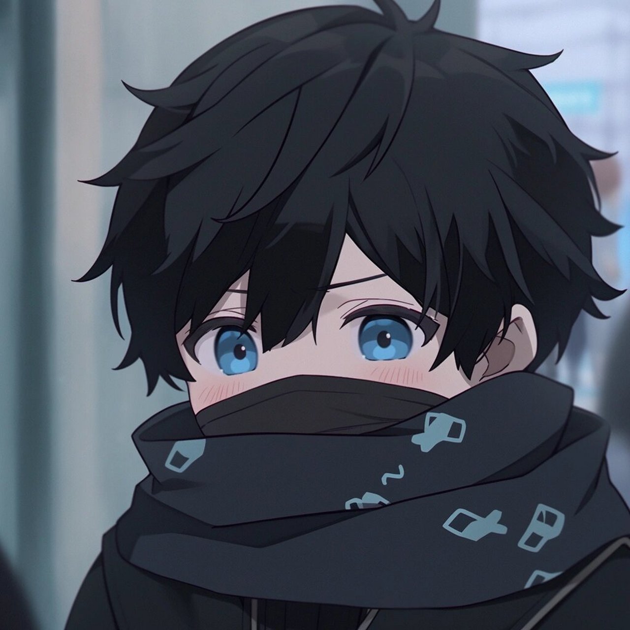 可爱男生头像(主页有情头):围巾男孩