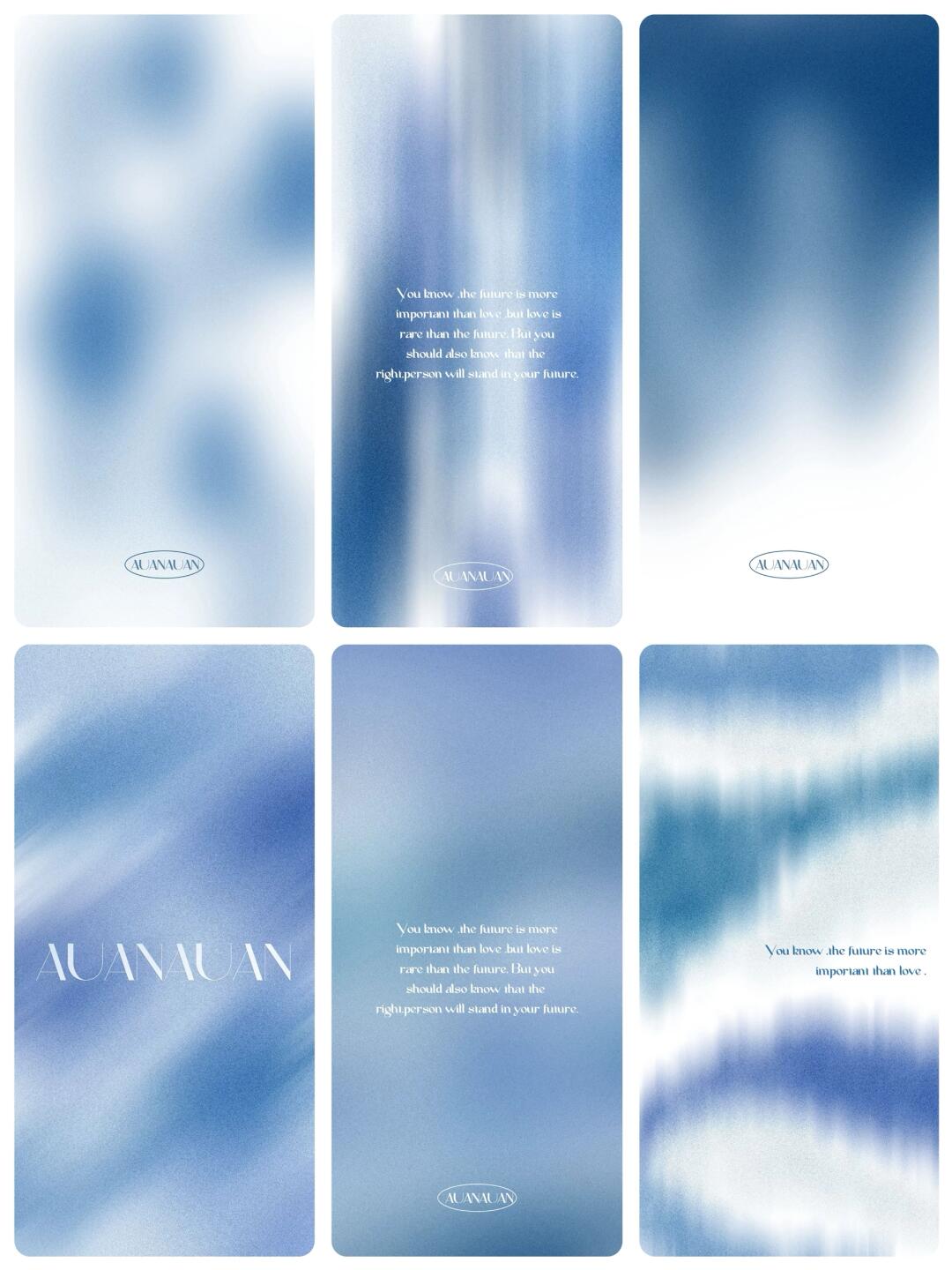 蓝色传说 高级感渐变晕染壁纸冷淡风