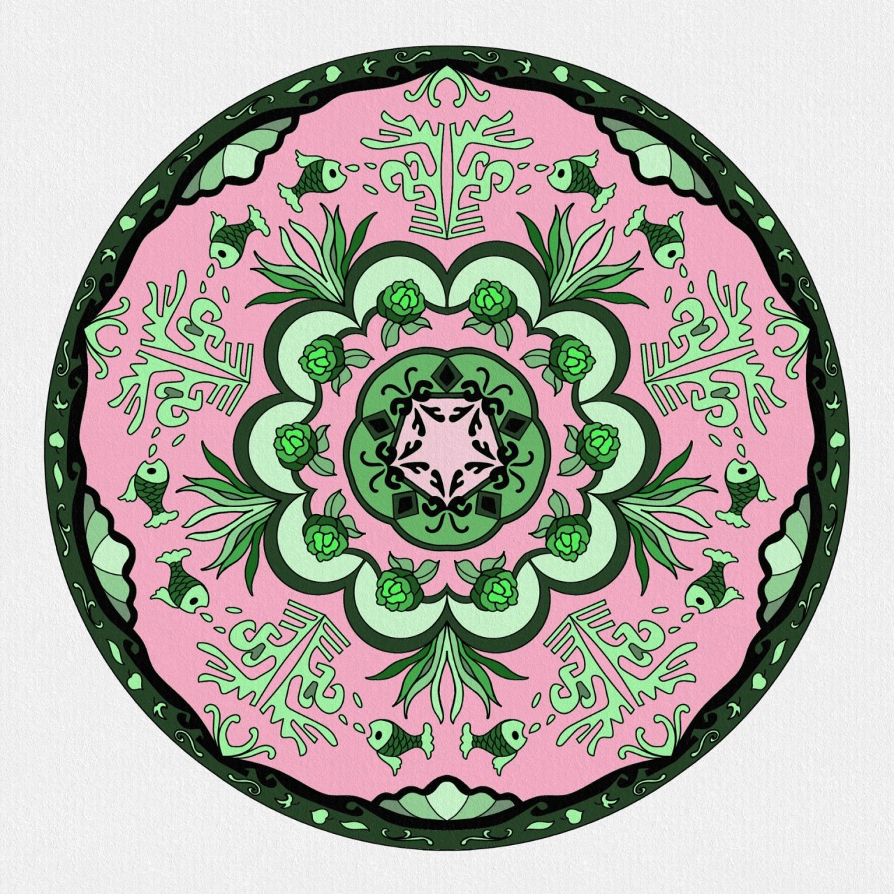 圆适合纹样图案设计 每日一画纹样 今日份纹样图案设计