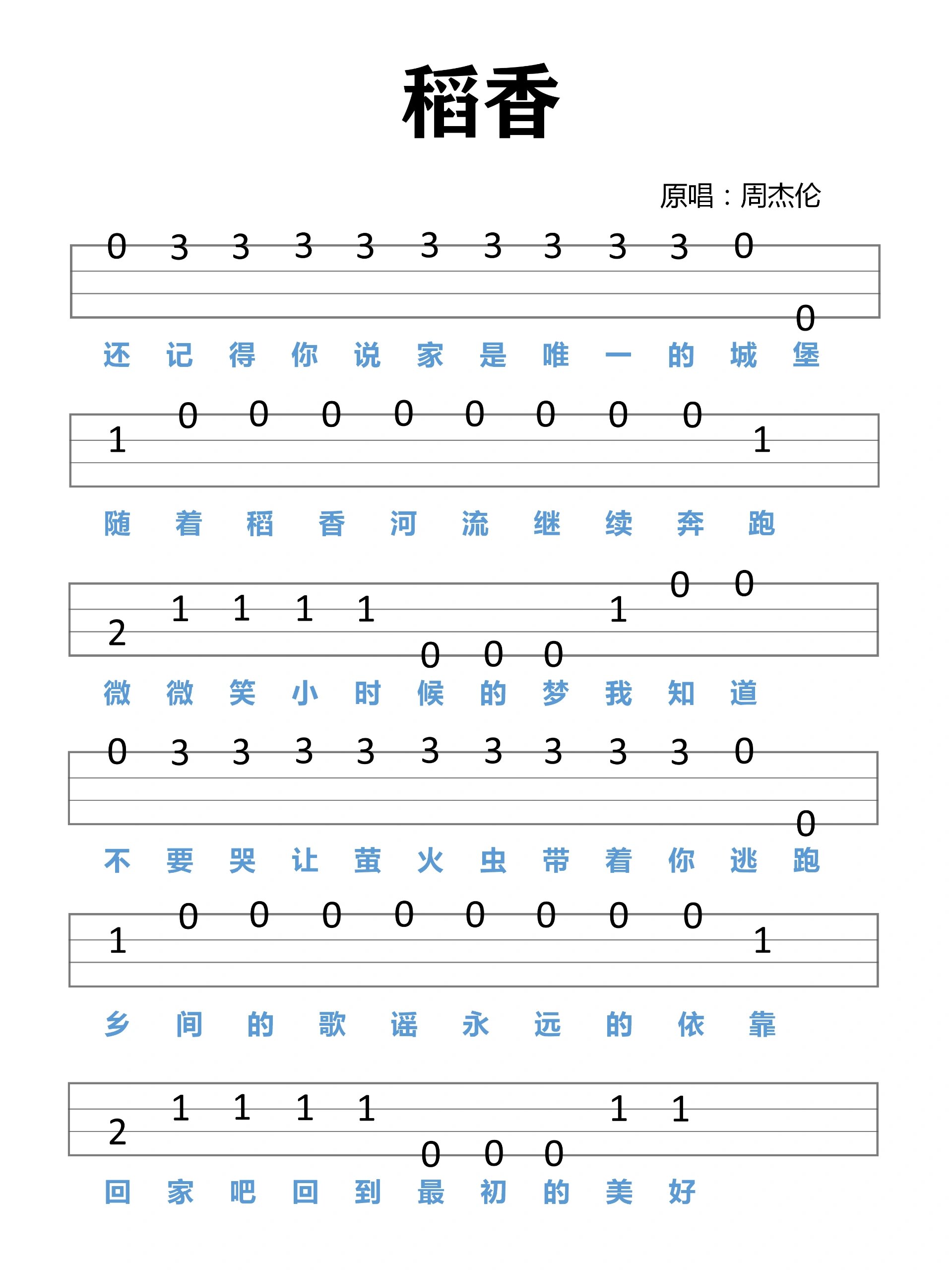 尤克里里老男孩谱图片