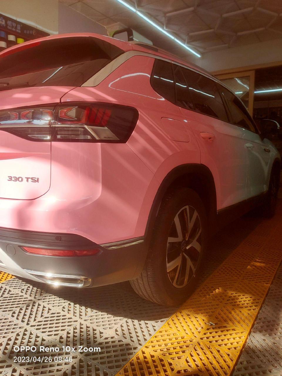 大众探岳 蓝粉渐变 支持定制颜色 改色膜案例分享