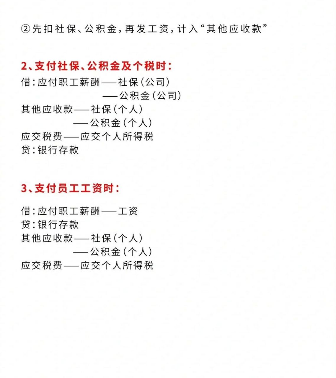 工资计提和发放的会计分录!