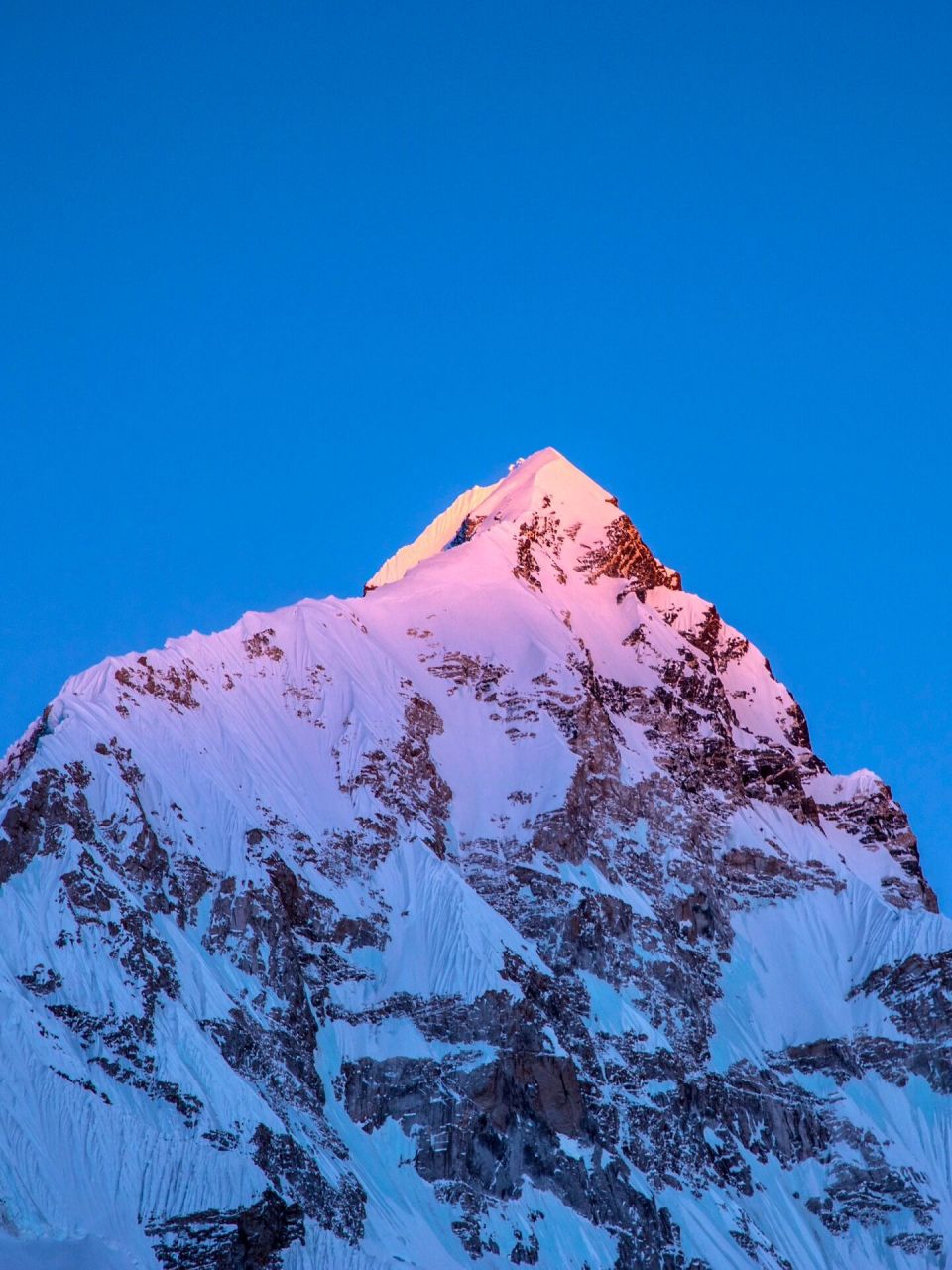 珠峰 |日落 ——在珠峰南坡拍摄的一组珠峰日落照片! 	 图1:8848.