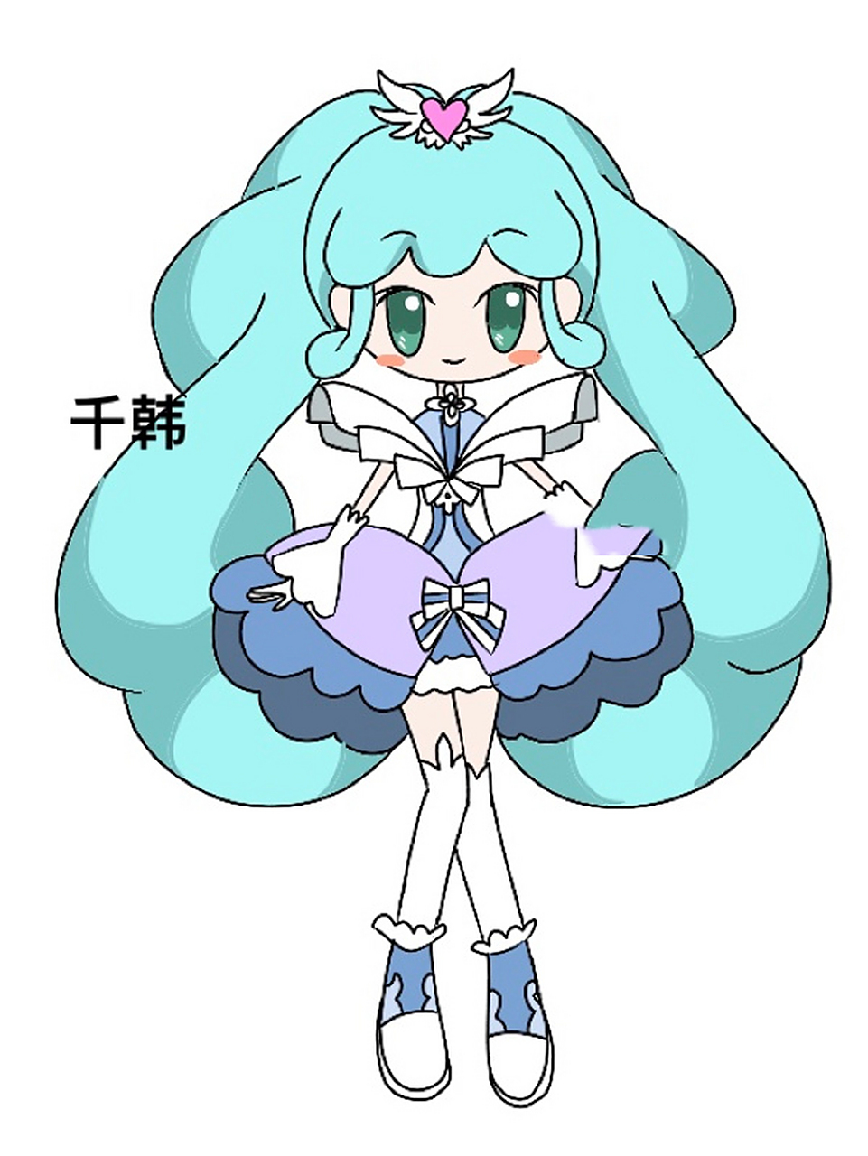 简笔画教程7515小花仙爱心花仙魔法使者千韩