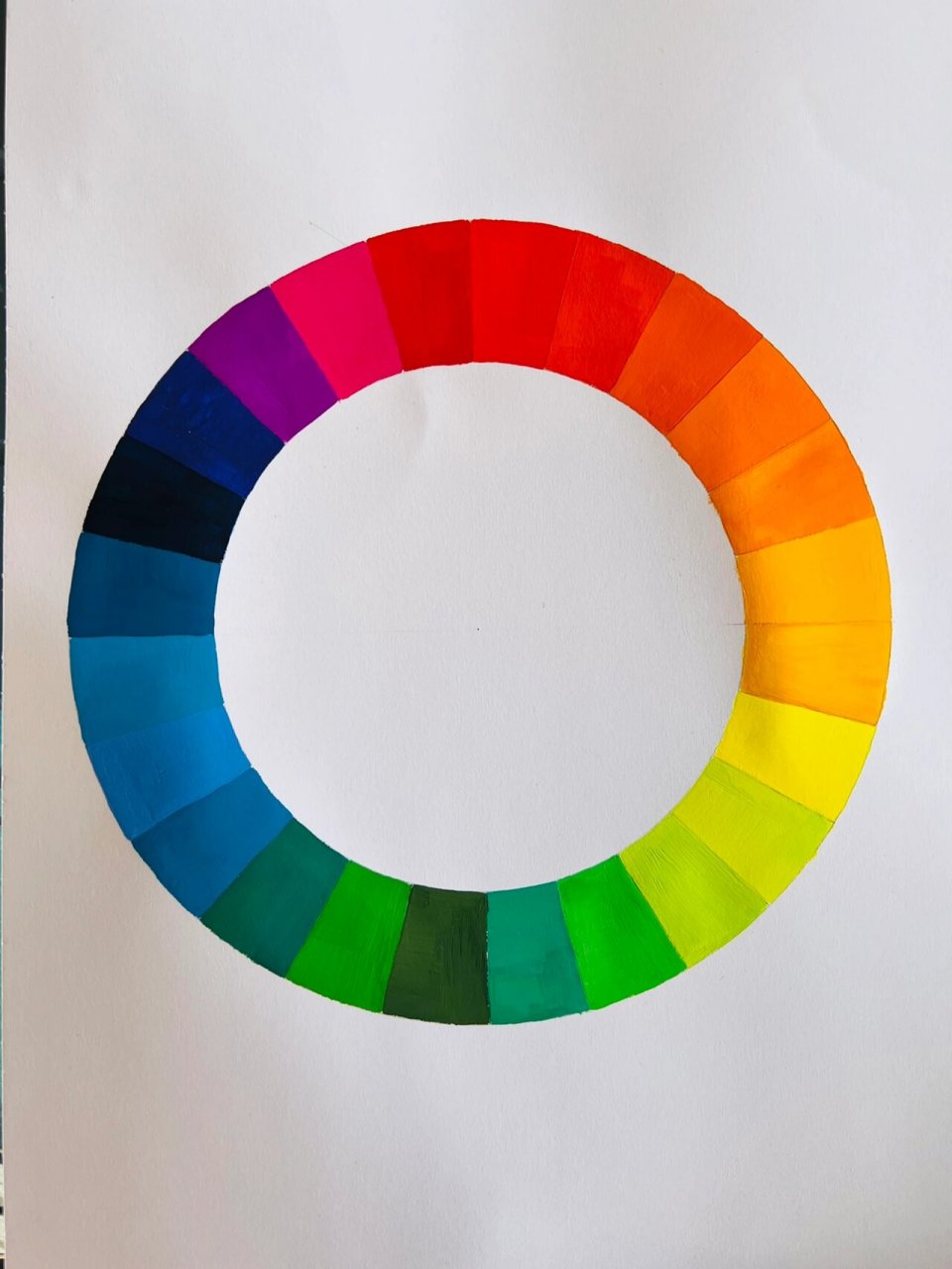 平面构成|24色环 三原色 色相环96是由原色,二次色和三次色组合而成