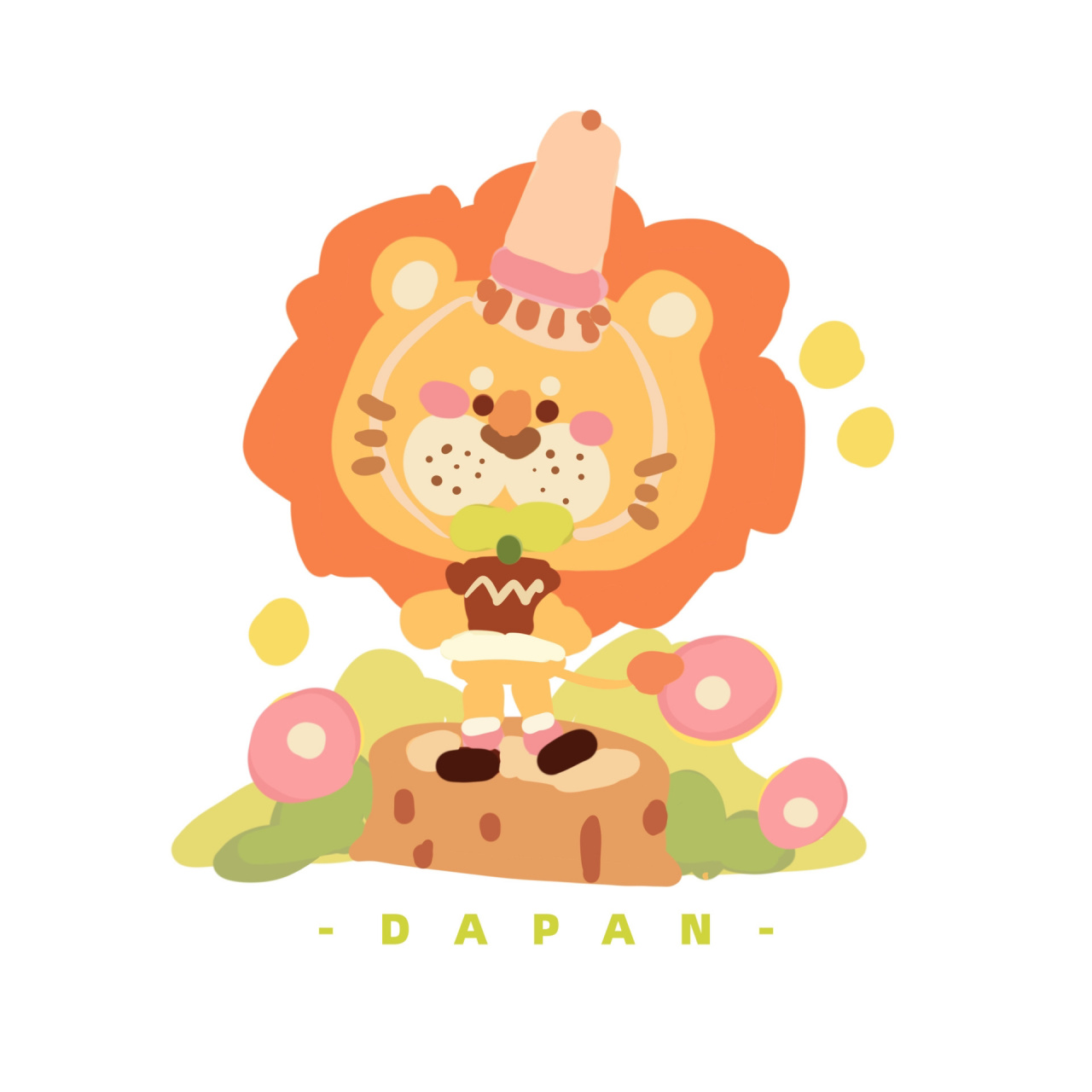 拿盆栽的小狮子丨动物插画丨步骤分享 拟人化的小狮子来啦,这次是新