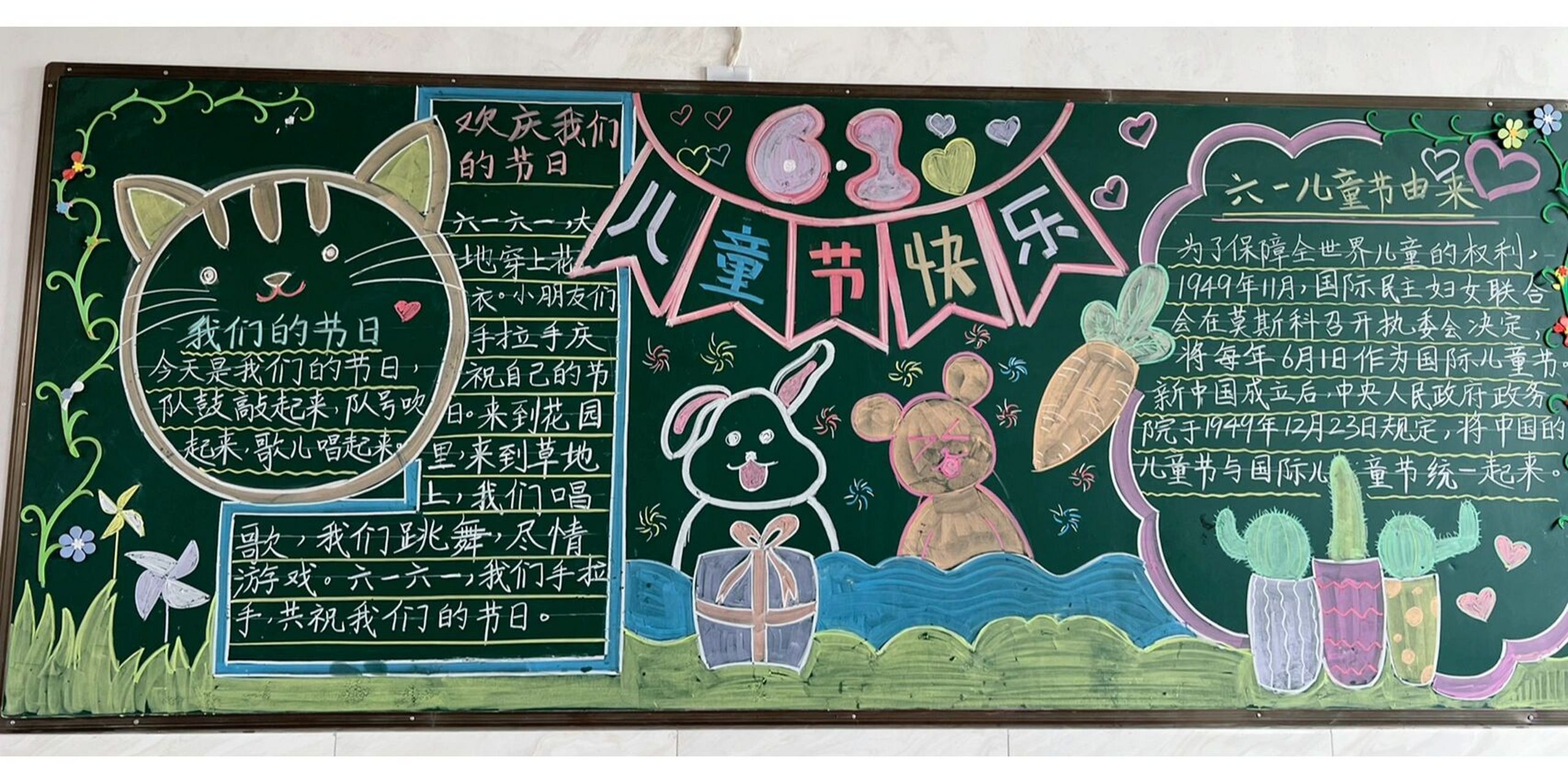 六一儿童节黑板报1 抄袭借鉴的,非原创.