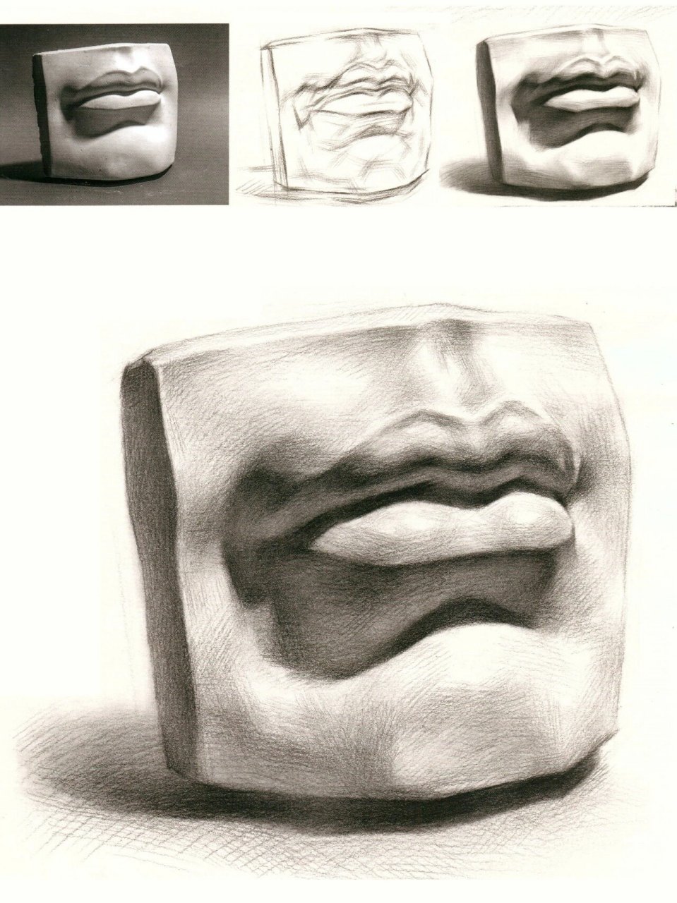 石膏嘴巴的素描画法步骤,超详细一篇就看懂 🌈关注我,每天都有绘画