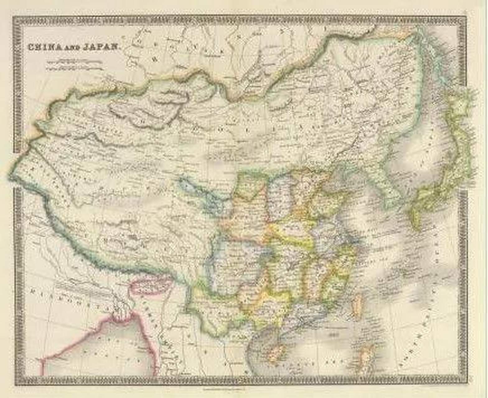 这是德国赠送给中国的一幅1735年中国地图,当时中国版图面积超过1350