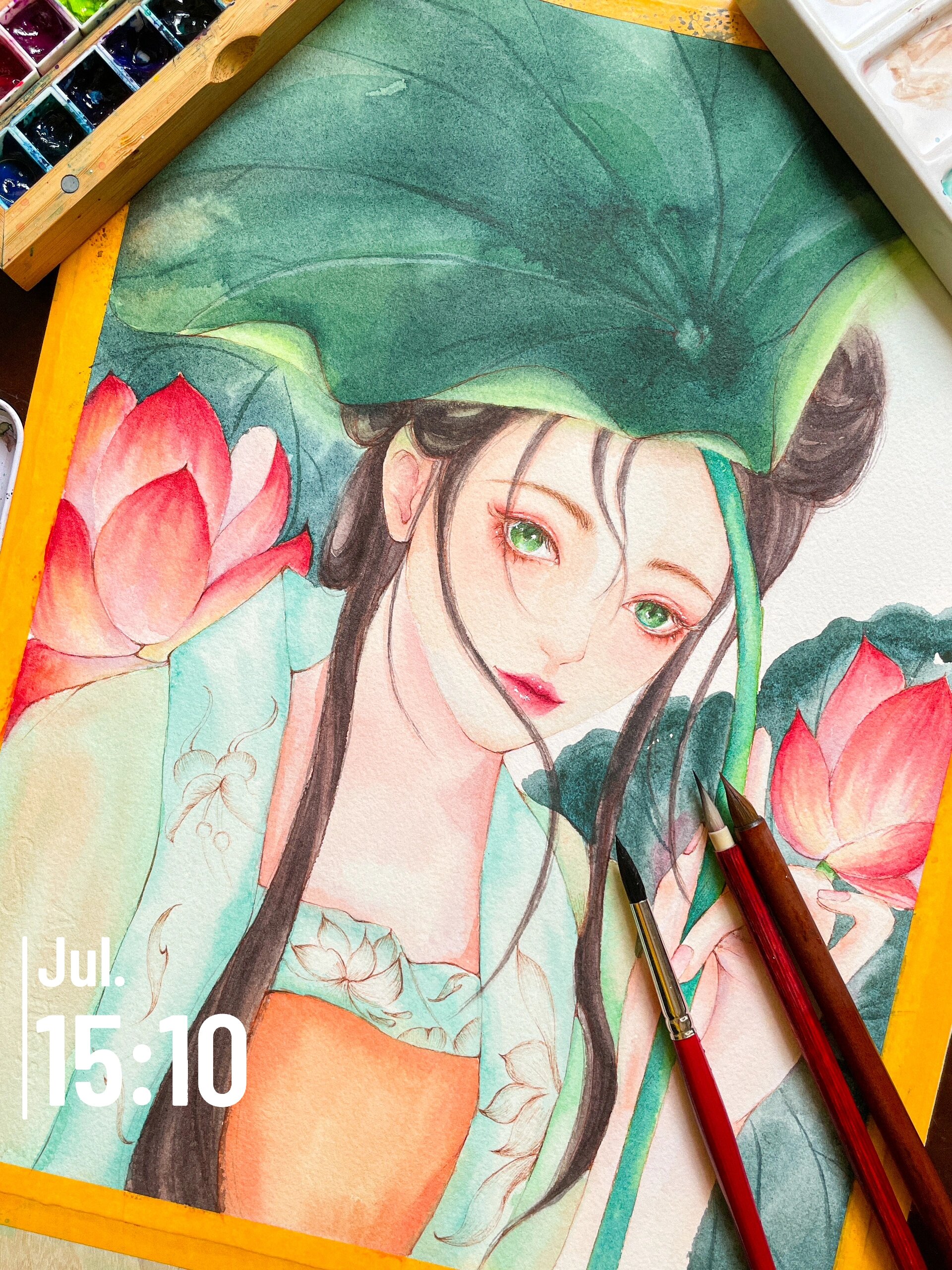 荷花少女完成图～