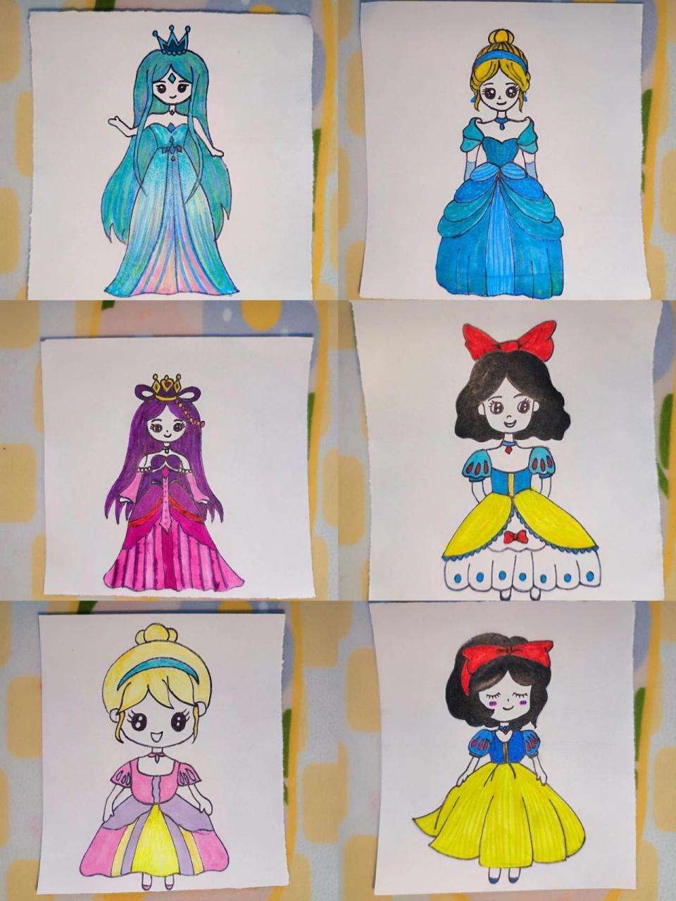 简笔画公主——叶罗丽公主,白雪公主,灰姑 —————————78