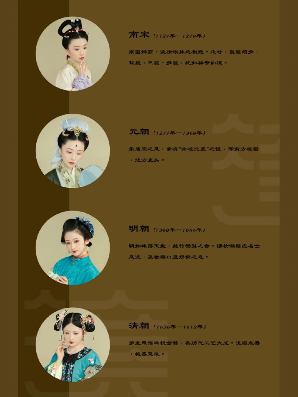 中国古代女性妆发简史 汉晋风流,唐之雍容,宋之雅韵,明清瑰丽.