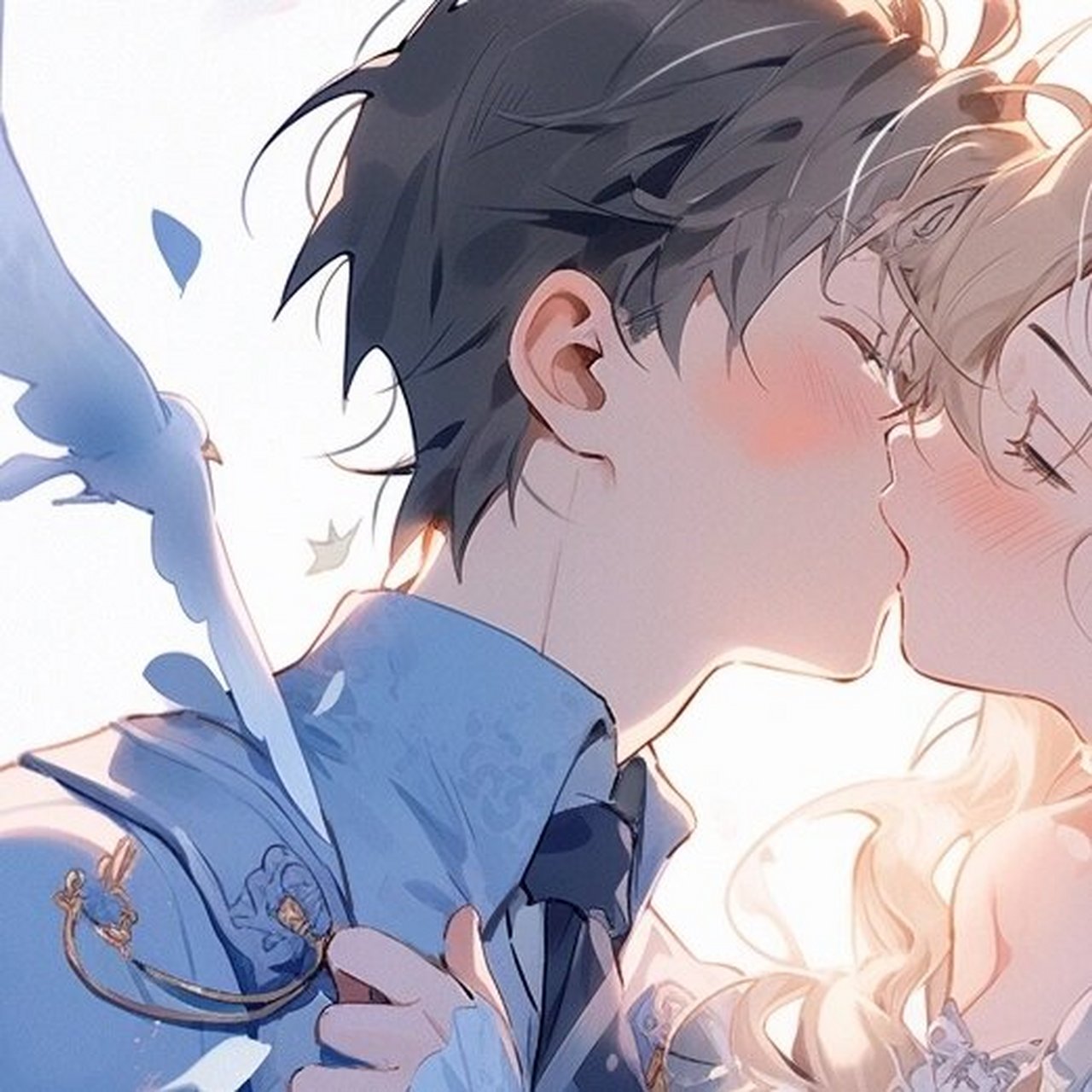 亲吻02情侣头像91 禁止商用#情侣头像# #头像# #情侣# #七夕