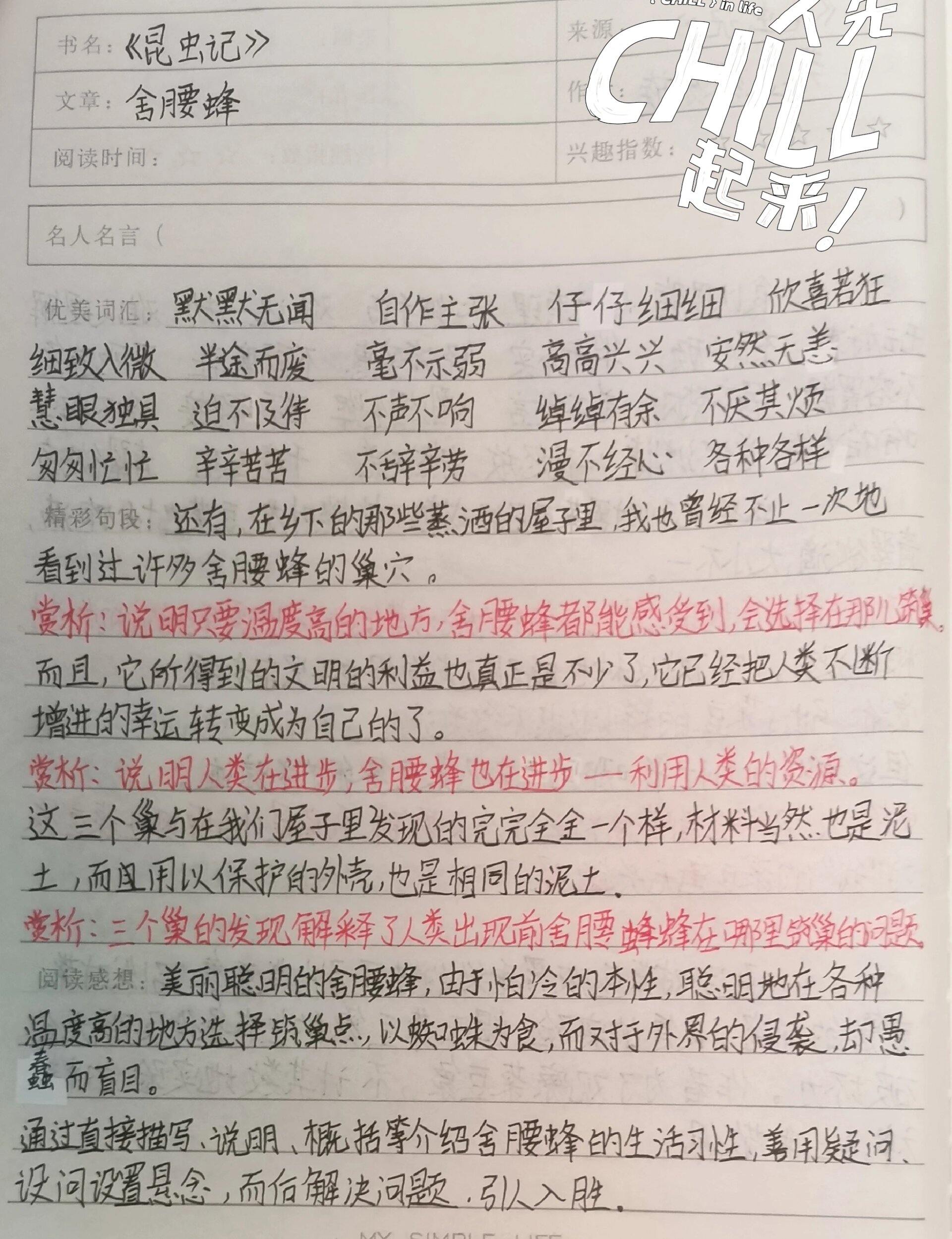 《昆虫记》舍腰蜂