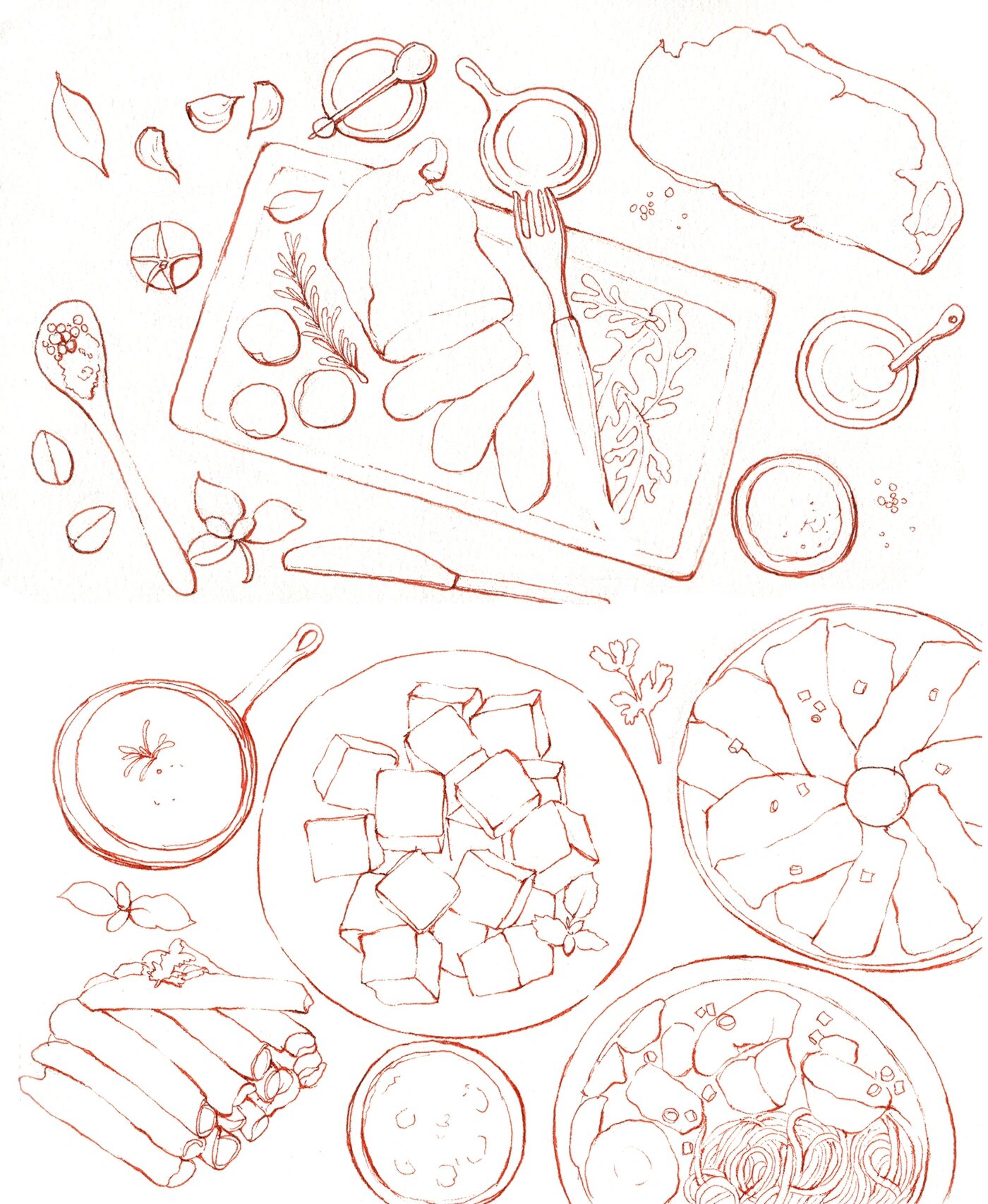 水彩手绘美食|牛肉篇09 来画牛肉系列啦959595之前画过几幅