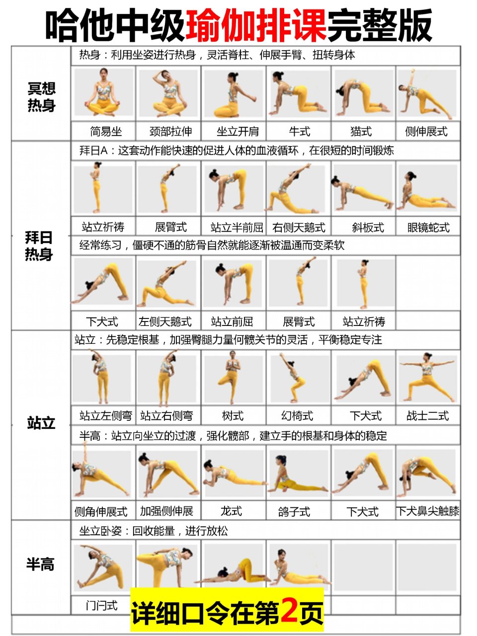 哈他中级瑜伽排课完整版9215瑜伽老师96住 73名称:哈他瑜伽